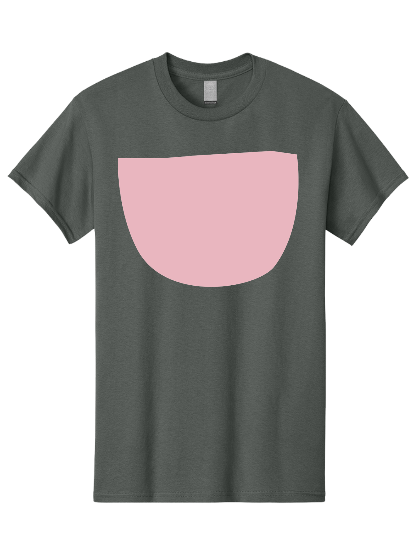 Pink-Shape Men'S Graphic Tee, 100% Cotton, Comfortable Casual Summer Wear, Machine Washable, Pink Semi-Circle, Abstract Shape, Geometric Form, Minimalist Design, Simple Graphic, Pastel Color, Digital Art Aab629 15