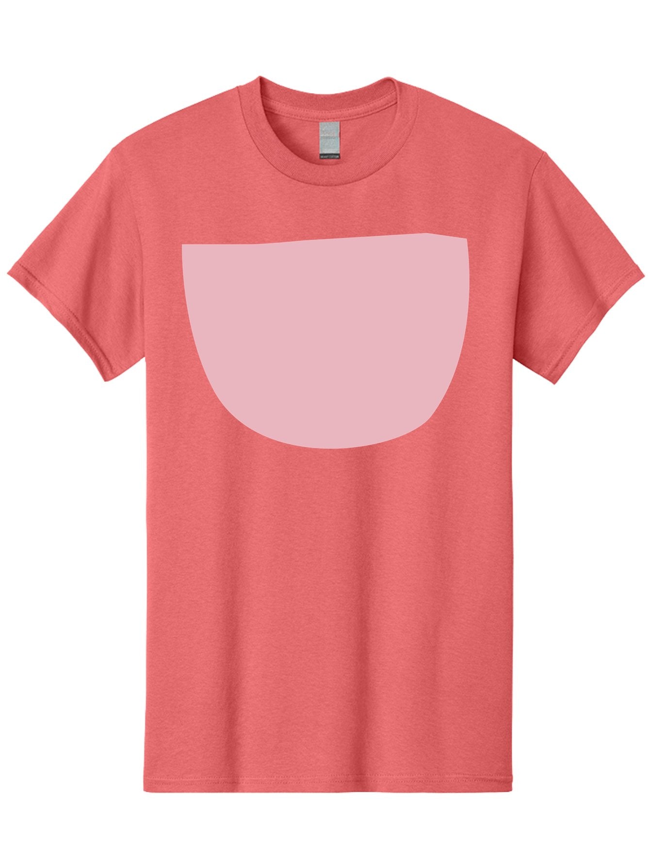 Pink-Shape Men'S Graphic Tee, 100% Cotton, Comfortable Casual Summer Wear, Machine Washable, Pink Semi-Circle, Abstract Shape, Geometric Form, Minimalist Design, Simple Graphic, Pastel Color, Digital Art Aab629 8