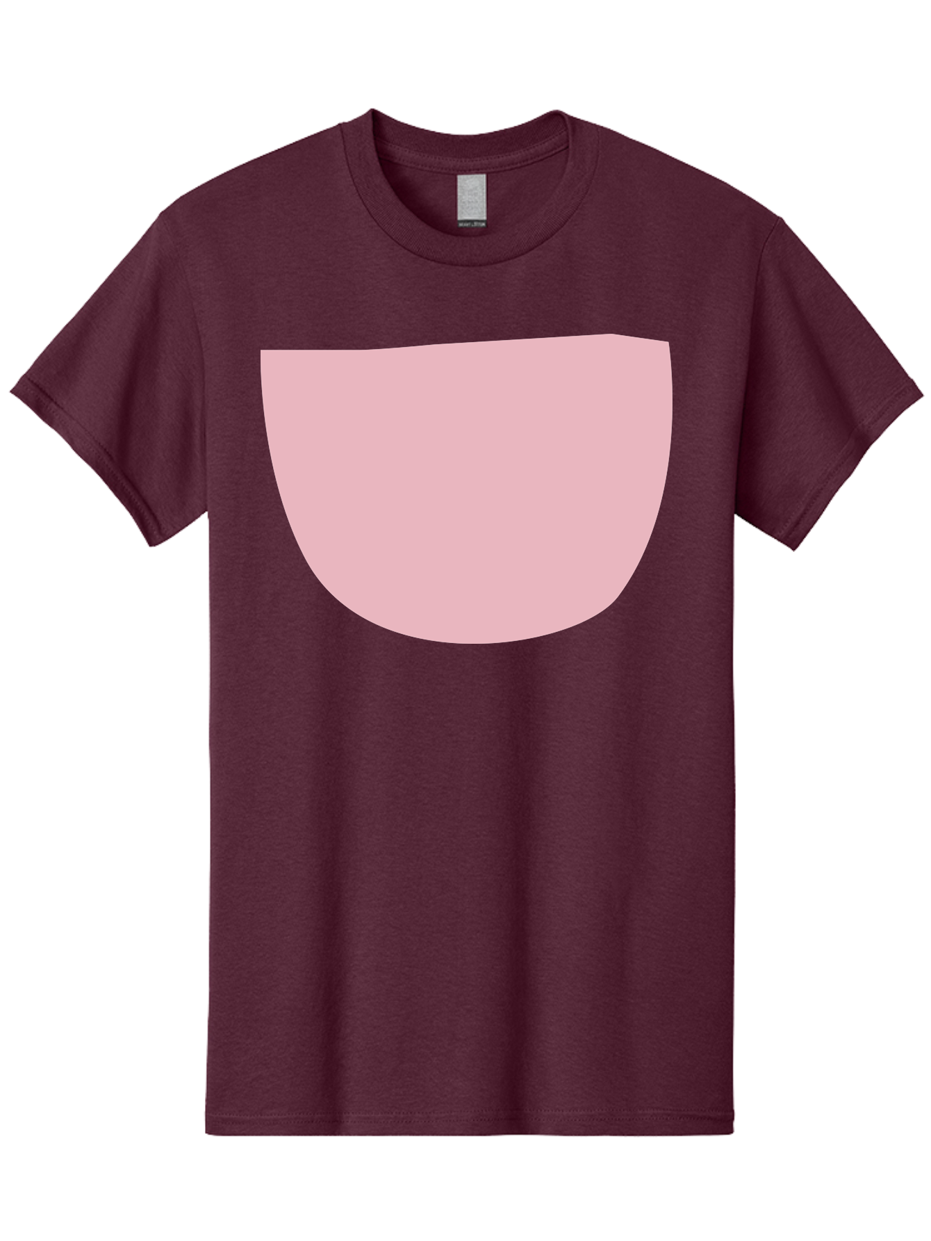 Pink-Shape Men'S Graphic Tee, 100% Cotton, Comfortable Casual Summer Wear, Machine Washable, Pink Semi-Circle, Abstract Shape, Geometric Form, Minimalist Design, Simple Graphic, Pastel Color, Digital Art Aab629 21