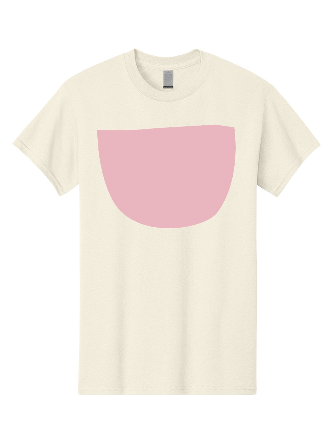 Pink-Shape Men'S Graphic Tee, 100% Cotton, Comfortable Casual Summer Wear, Machine Washable, Pink Semi-Circle, Abstract Shape, Geometric Form, Minimalist Design, Simple Graphic, Pastel Color, Digital Art Aab629 12