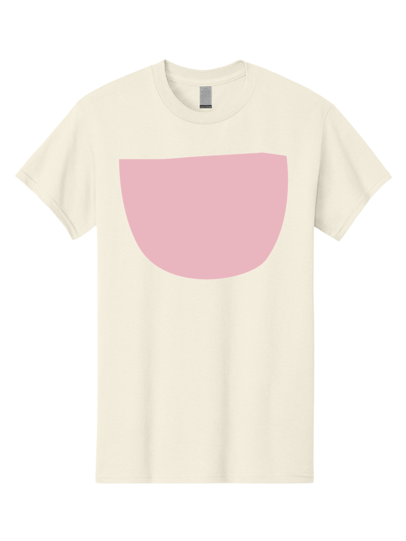 Pink-Shape Men'S Graphic Tee, 100% Cotton, Comfortable Casual Summer Wear, Machine Washable, Pink Semi-Circle, Abstract Shape, Geometric Form, Minimalist Design, Simple Graphic, Pastel Color, Digital Art Aab629 5