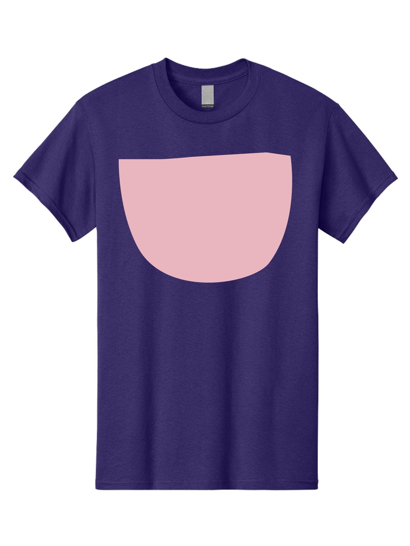 Pink-Shape Men'S Graphic Tee, 100% Cotton, Comfortable Casual Summer Wear, Machine Washable, Pink Semi-Circle, Abstract Shape, Geometric Form, Minimalist Design, Simple Graphic, Pastel Color, Digital Art Aab629 13