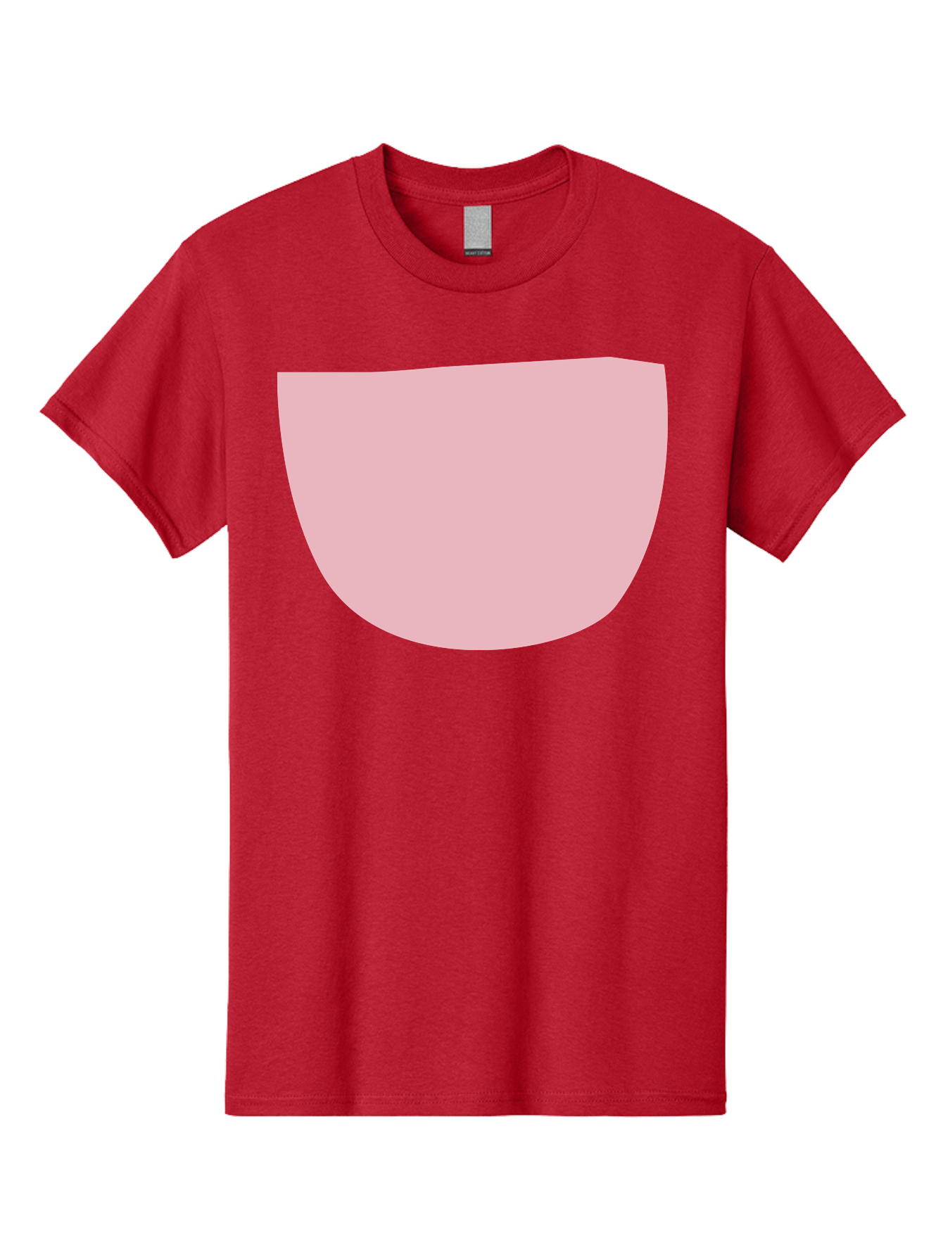 Pink-Shape Men'S Graphic Tee, 100% Cotton, Comfortable Casual Summer Wear, Machine Washable, Pink Semi-Circle, Abstract Shape, Geometric Form, Minimalist Design, Simple Graphic, Pastel Color, Digital Art Aab629 17