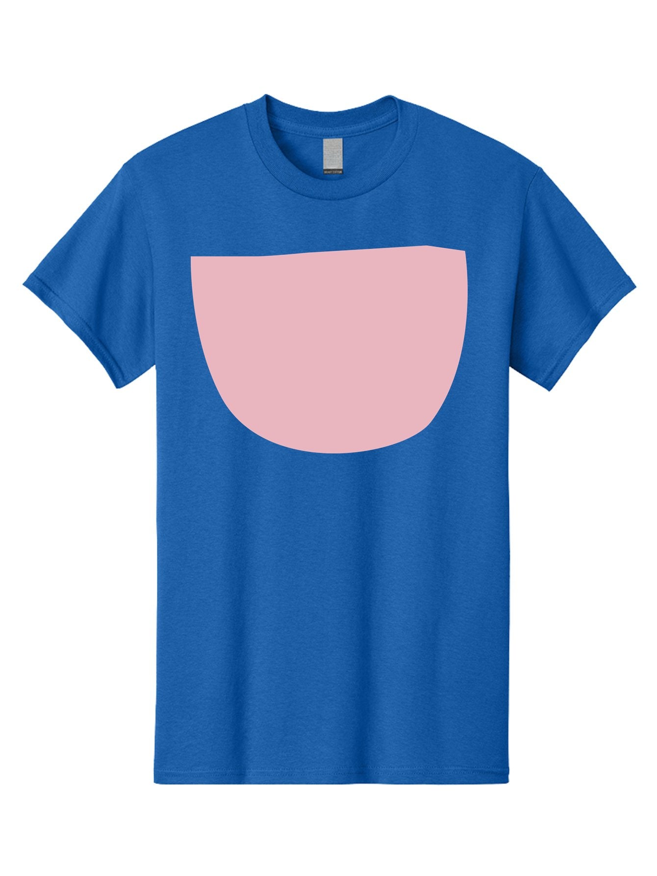 Pink-Shape Men'S Graphic Tee, 100% Cotton, Comfortable Casual Summer Wear, Machine Washable, Pink Semi-Circle, Abstract Shape, Geometric Form, Minimalist Design, Simple Graphic, Pastel Color, Digital Art Aab629 10