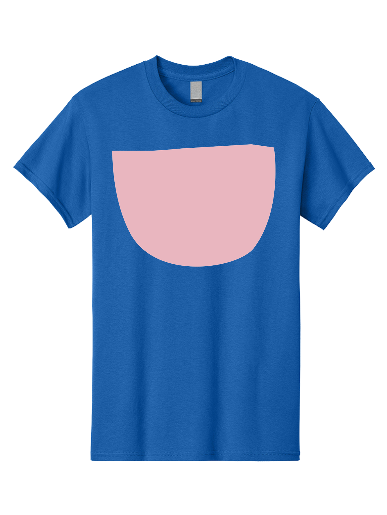 Pink-Shape Men'S Graphic Tee, 100% Cotton, Comfortable Casual Summer Wear, Machine Washable, Pink Semi-Circle, Abstract Shape, Geometric Form, Minimalist Design, Simple Graphic, Pastel Color, Digital Art Aab629 27