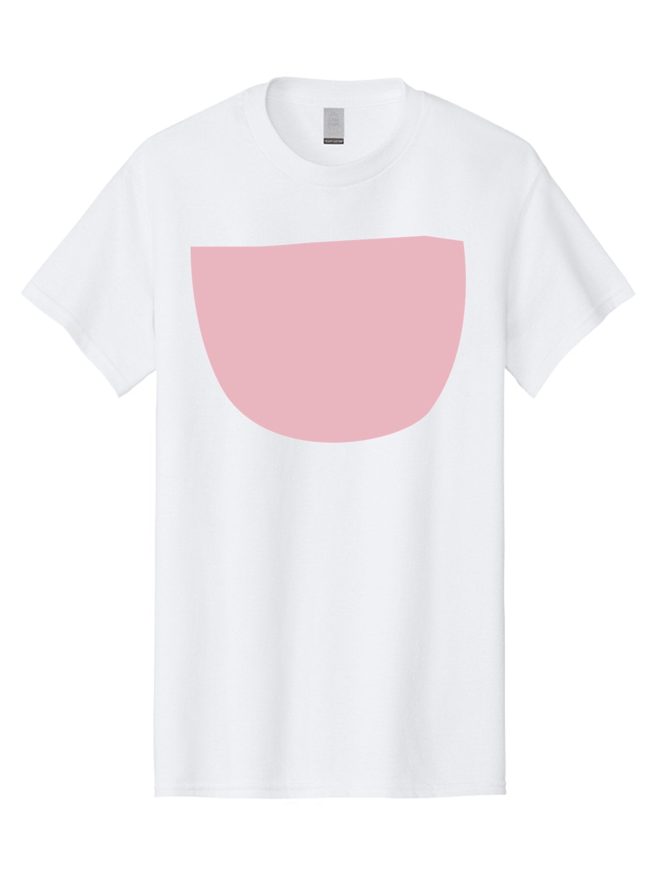 Pink-Shape Men'S Graphic Tee, 100% Cotton, Comfortable Casual Summer Wear, Machine Washable, Pink Semi-Circle, Abstract Shape, Geometric Form, Minimalist Design, Simple Graphic, Pastel Color, Digital Art Aab629 4