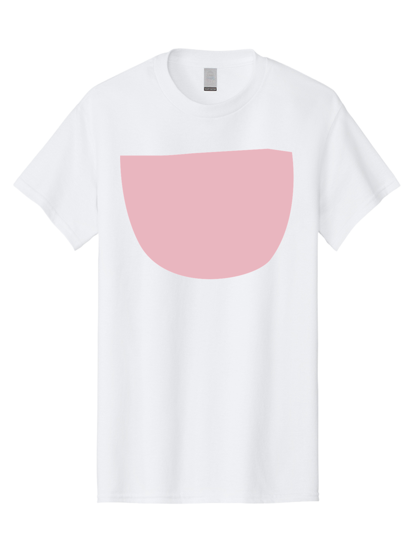Pink-Shape Men'S Graphic Tee, 100% Cotton, Comfortable Casual Summer Wear, Machine Washable, Pink Semi-Circle, Abstract Shape, Geometric Form, Minimalist Design, Simple Graphic, Pastel Color, Digital Art Aab629 23
