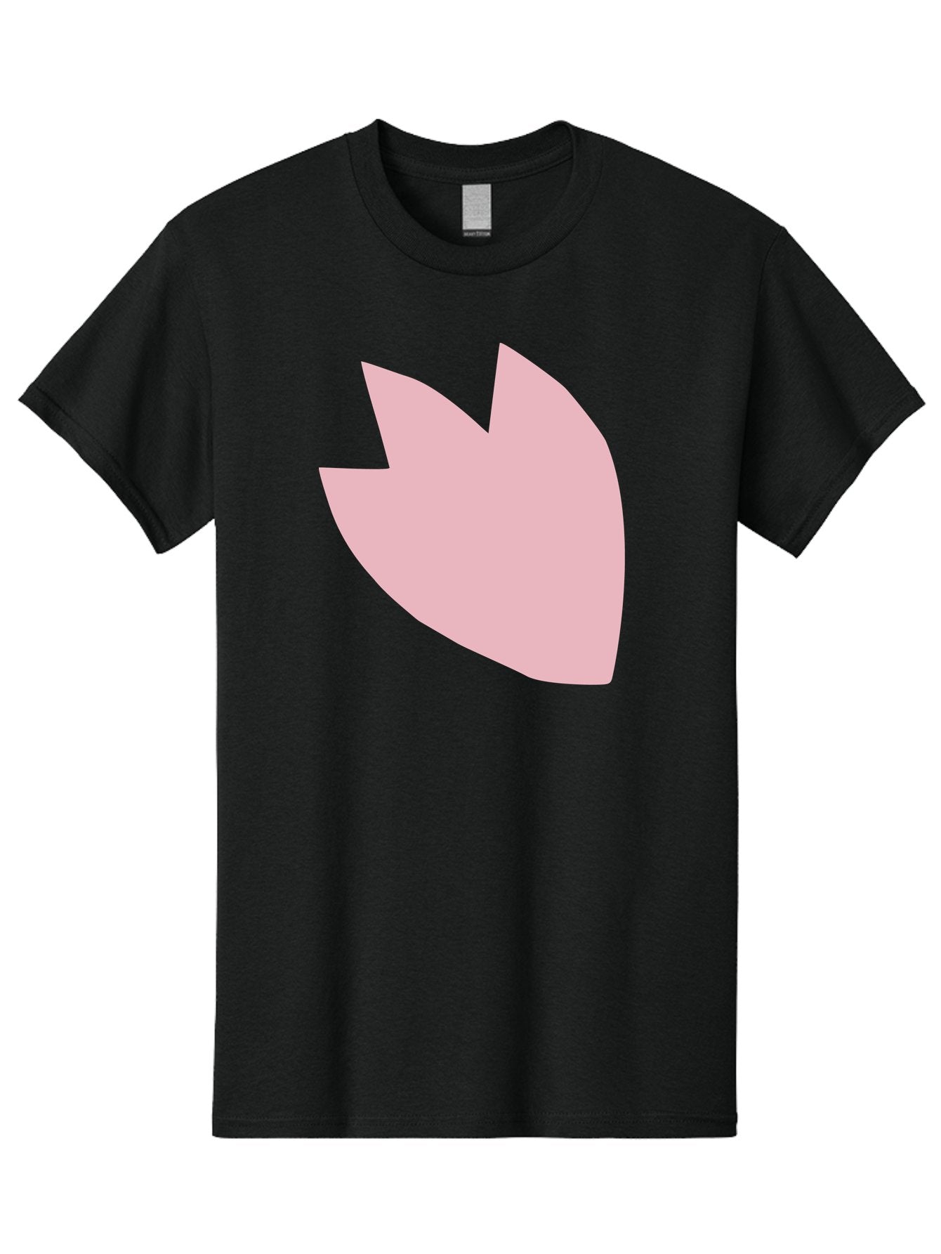 Pink-Tulip Men'S Graphic Tee, 100% Cotton, Comfortable Casual Summer Wear, Machine Washable, Pink Flower, Tulip Silhouette, Minimalist Design, Simple Shape, Floral Element, Soft Pink Hue, Abstract Shape Aab631 3