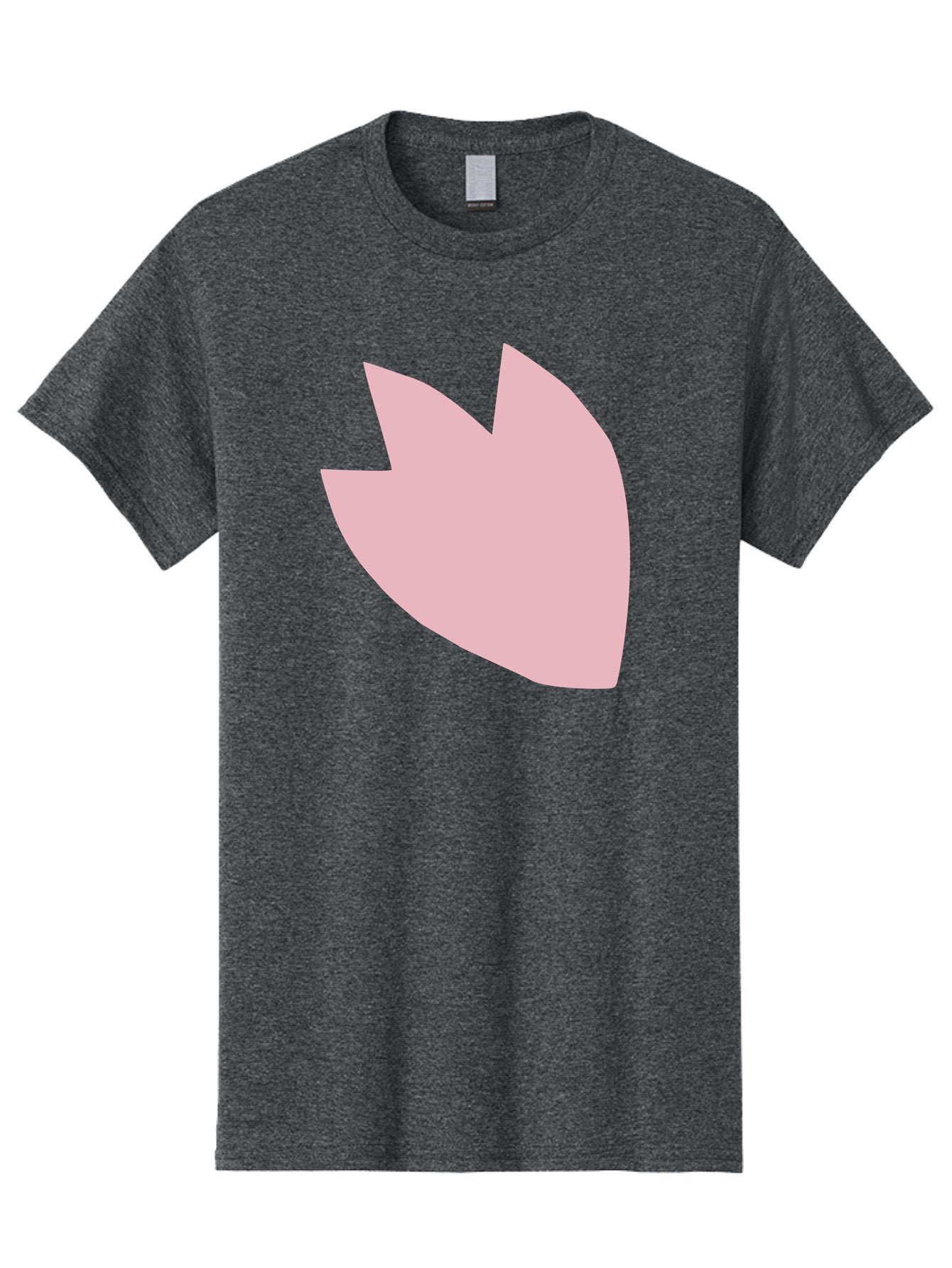 Pink-Tulip Men'S Graphic Tee, 100% Cotton, Comfortable Casual Summer Wear, Machine Washable, Pink Flower, Tulip Silhouette, Minimalist Design, Simple Shape, Floral Element, Soft Pink Hue, Abstract Shape Aab631
