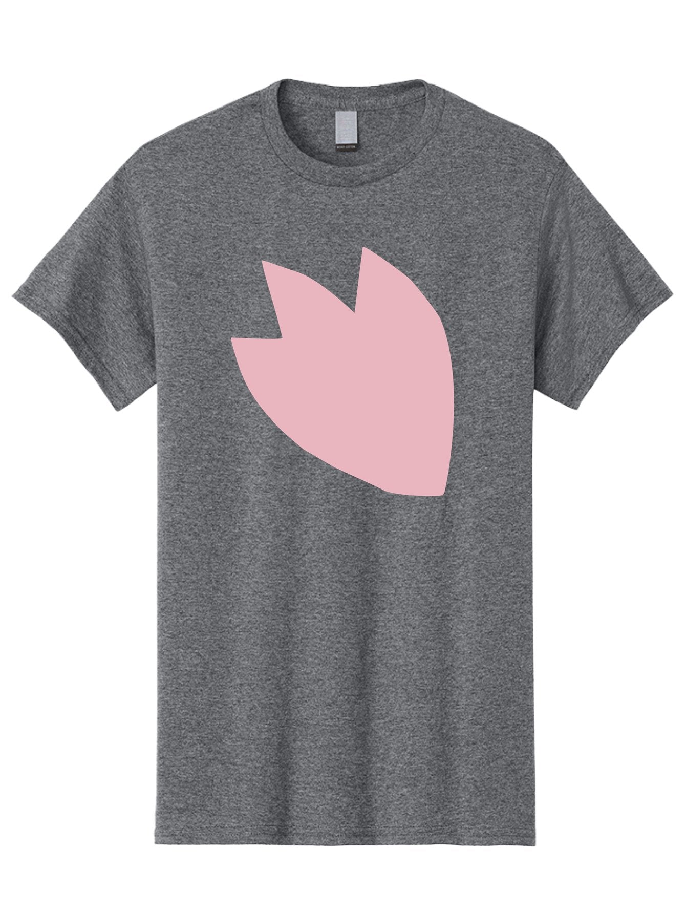 Pink-Tulip Men'S Graphic Tee, 100% Cotton, Comfortable Casual Summer Wear, Machine Washable, Pink Flower, Tulip Silhouette, Minimalist Design, Simple Shape, Floral Element, Soft Pink Hue, Abstract Shape Aab631 13