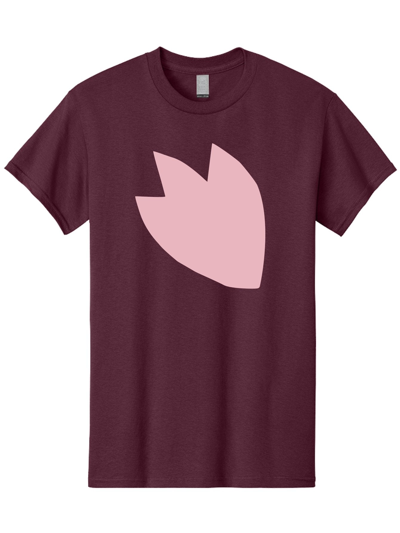 Pink-Tulip Men'S Graphic Tee, 100% Cotton, Comfortable Casual Summer Wear, Machine Washable, Pink Flower, Tulip Silhouette, Minimalist Design, Simple Shape, Floral Element, Soft Pink Hue, Abstract Shape Aab631 5