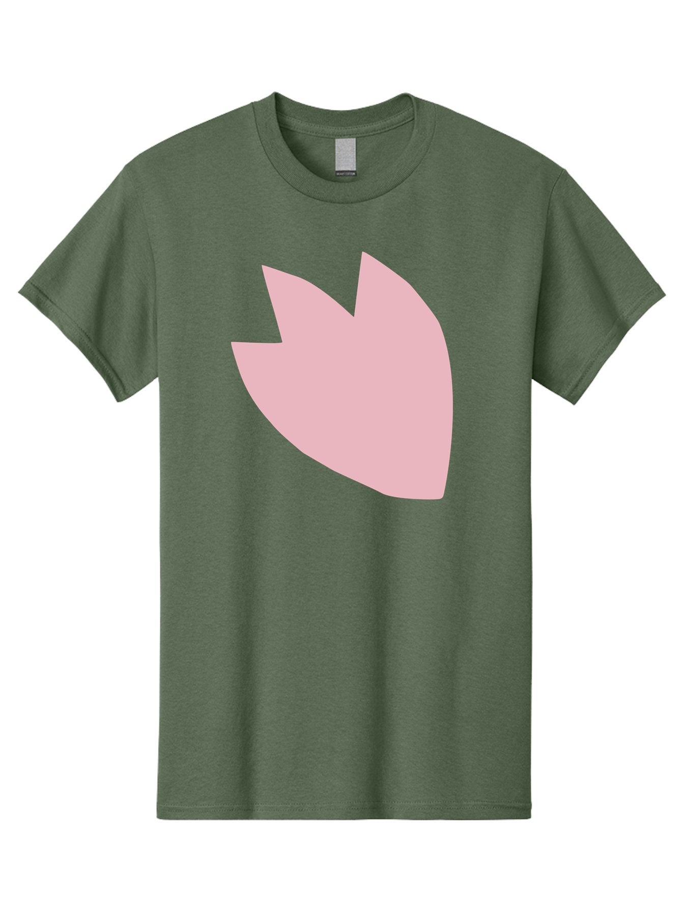 Pink-Tulip Men'S Graphic Tee, 100% Cotton, Comfortable Casual Summer Wear, Machine Washable, Pink Flower, Tulip Silhouette, Minimalist Design, Simple Shape, Floral Element, Soft Pink Hue, Abstract Shape Aab631 15