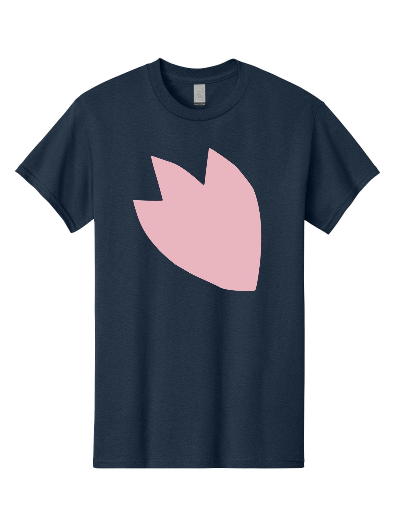 Pink-Tulip Men'S Graphic Tee, 100% Cotton, Comfortable Casual Summer Wear, Machine Washable, Pink Flower, Tulip Silhouette, Minimalist Design, Simple Shape, Floral Element, Soft Pink Hue, Abstract Shape Aab631 4