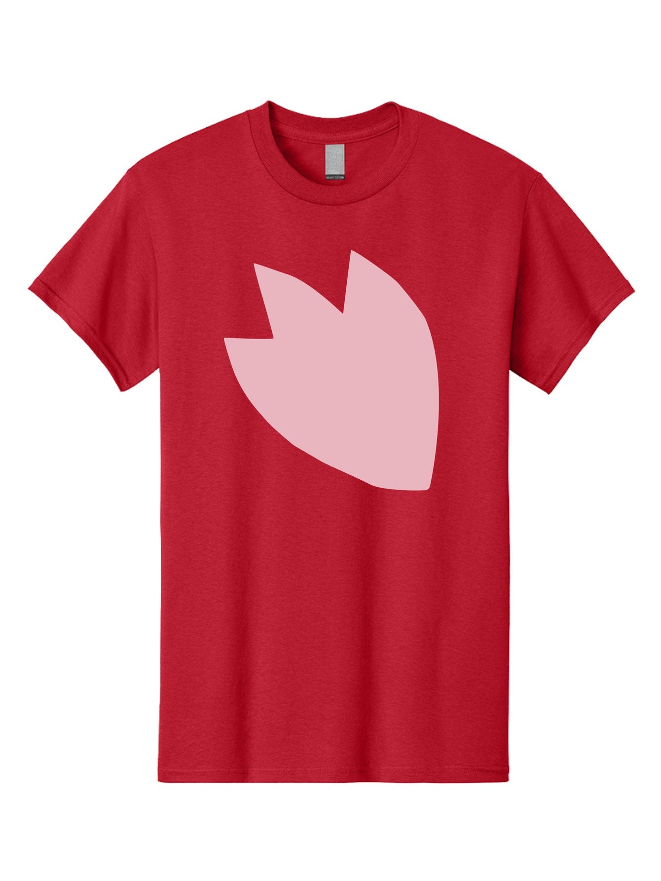 Pink-Tulip Men'S Graphic Tee, 100% Cotton, Comfortable Casual Summer Wear, Machine Washable, Pink Flower, Tulip Silhouette, Minimalist Design, Simple Shape, Floral Element, Soft Pink Hue, Abstract Shape Aab631 10