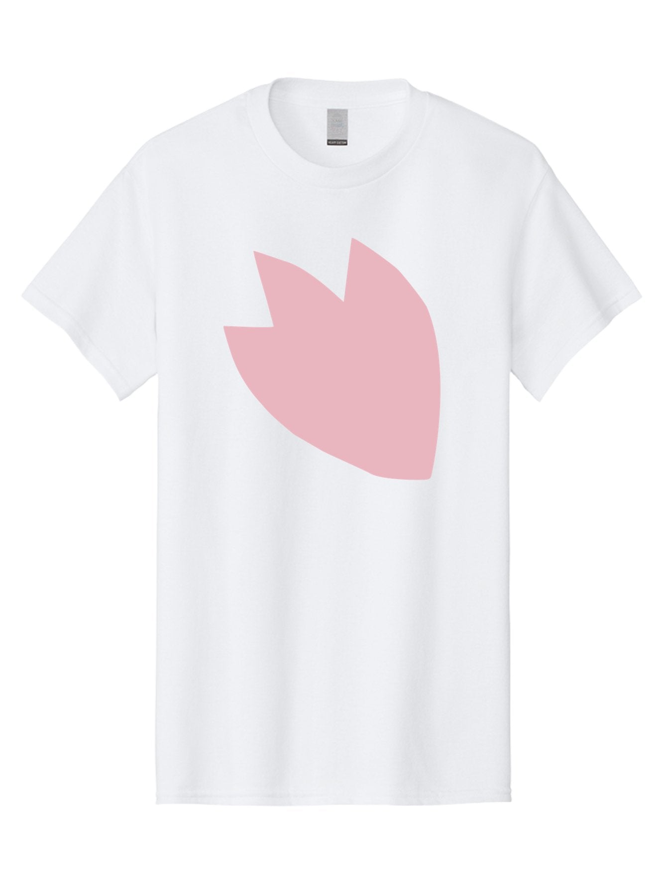 Pink-Tulip Men'S Graphic Tee, 100% Cotton, Comfortable Casual Summer Wear, Machine Washable, Pink Flower, Tulip Silhouette, Minimalist Design, Simple Shape, Floral Element, Soft Pink Hue, Abstract Shape Aab631 7