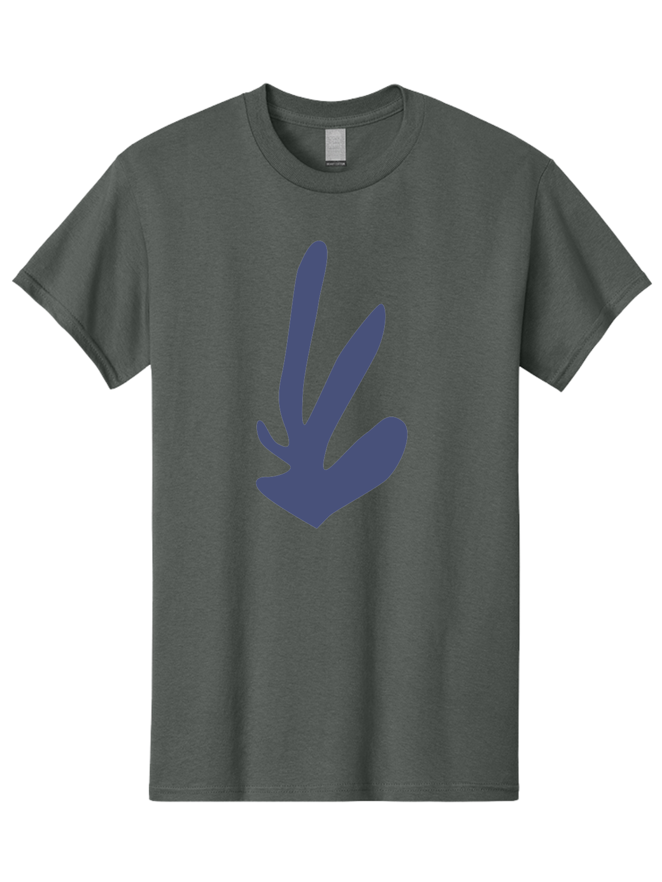 Purple-Hand Men'S Graphic Tee, 100% Cotton, Comfortable Casual Summer Wear, Machine Washable, Bird Footprint, Animal Track, Wildlife Sign, Nature Symbol, Bird Watching, Outdoor Adventure, Wildlife Conservation Aab632