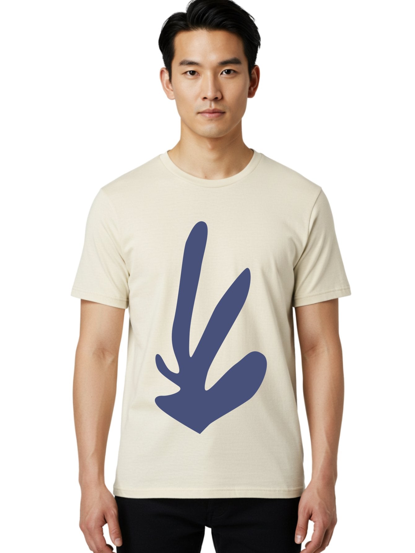 Purple-Hand Men'S Graphic Tee, 100% Cotton, Comfortable Casual Summer Wear, Machine Washable, Bird Footprint, Animal Track, Wildlife Sign, Nature Symbol, Bird Watching, Outdoor Adventure, Wildlife Conservation Aab632 25