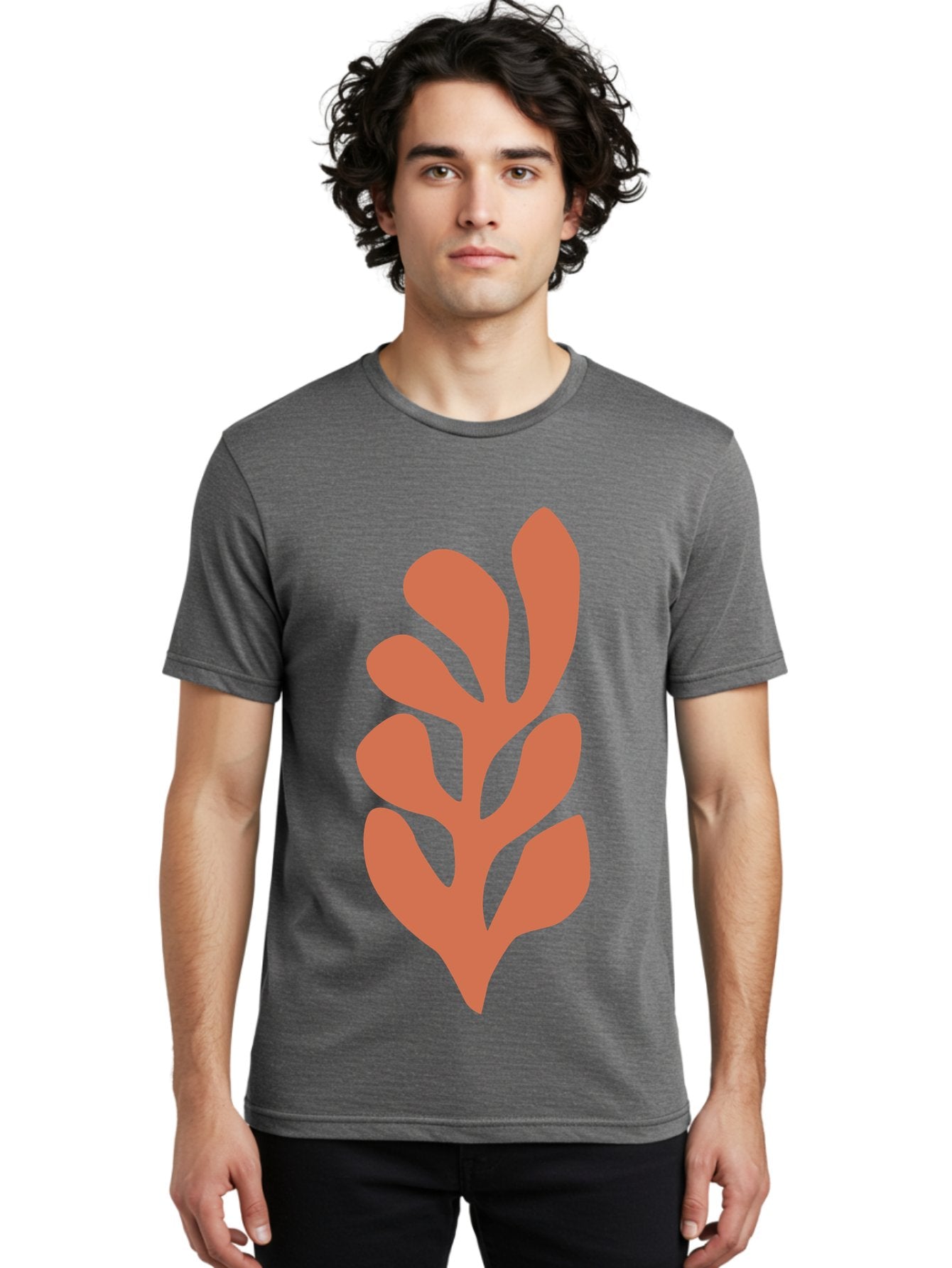 Seaweed-Silhouette-1 Men'S Graphic Tee, 100% Cotton, Comfortable Casual Summer Wear, Machine Washable, Pink Seaweed Illustration, Coral Reef, Ocean Flora, Underwater Plants, Aquatic Life, Coral Seaweed Aab633 25