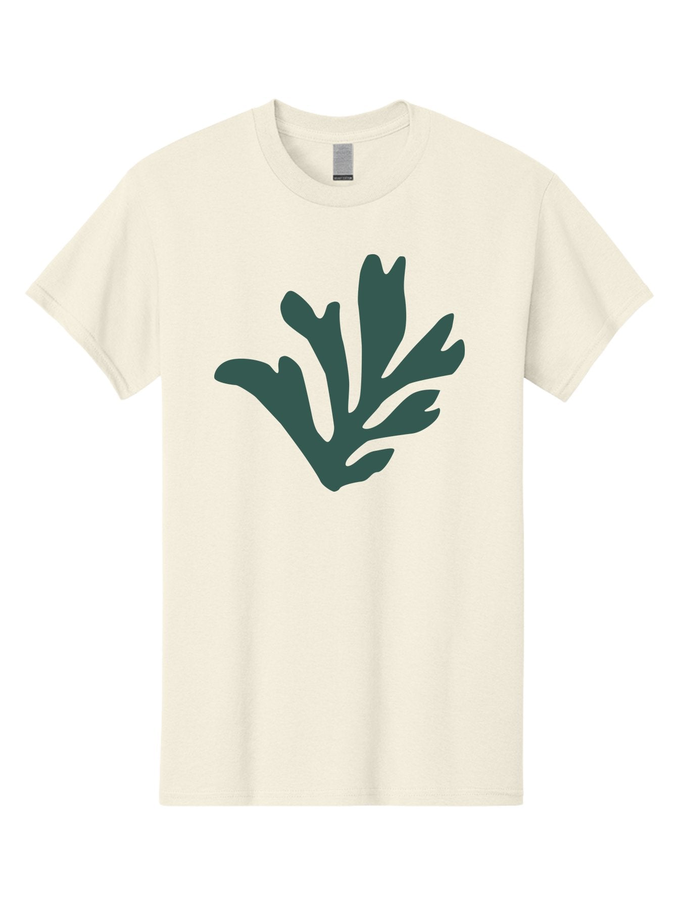 Seaweed-Silhouette Men'S Graphic Tee, 100% Cotton, Comfortable Casual Summer Wear, Machine Washable, Seaweed Silhouette, Ocean Flora, Underwater Plants, Marine Life, Dark Green, Abstract Shape, Simple Design, Minimalist Art Aab634 6