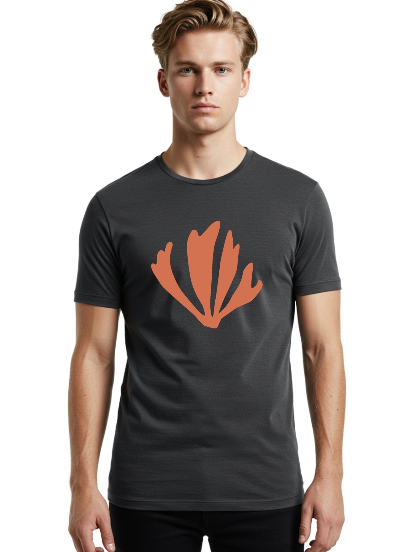 Tulip Men'S Graphic Tee, 100% Cotton, Comfortable Casual Summer Wear, Machine Washable, Tulip Flower, Red Petals, Abstract Floral Design, Simple Shape, Minimalist Art, Digital Illustration, Flower Symbol Aab637 24