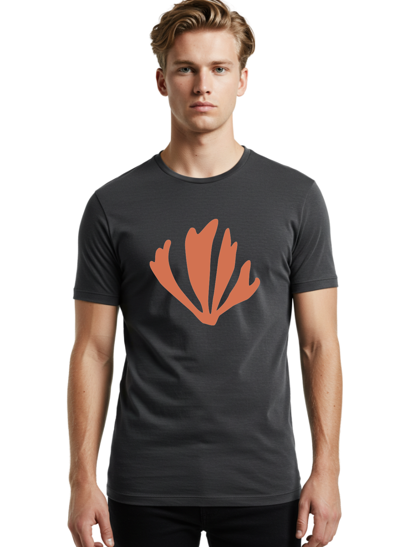 Tulip Men'S Graphic Tee, 100% Cotton, Comfortable Casual Summer Wear, Machine Washable, Tulip Flower, Red Petals, Abstract Floral Design, Simple Shape, Minimalist Art, Digital Illustration, Flower Symbol Aab637 14