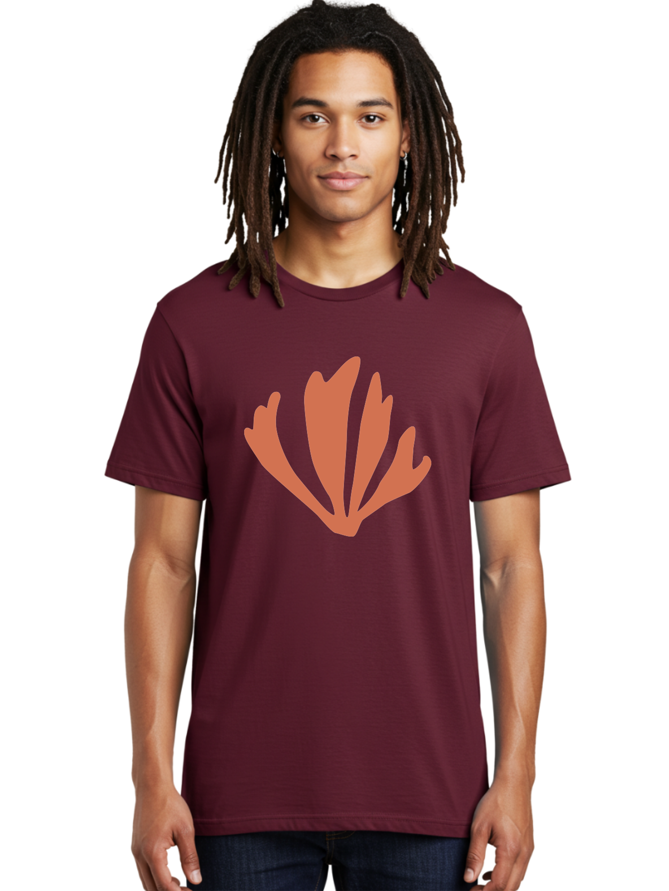 Tulip Men'S Graphic Tee, 100% Cotton, Comfortable Casual Summer Wear, Machine Washable, Tulip Flower, Red Petals, Abstract Floral Design, Simple Shape, Minimalist Art, Digital Illustration, Flower Symbol Aab637 8