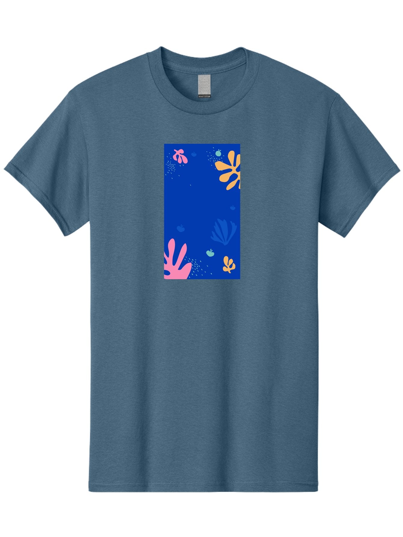 Underwater-Florals Men'S Graphic Tee, 100% Cotton, Comfortable Casual Summer Wear, Machine Washable, Underwater Scene, Colorful Flowers, Coral, Aquatic Plants, Ocean Life, Vibrant Colors, Whimsical Design, Digital Art, Floral Pattern, Aab638 10