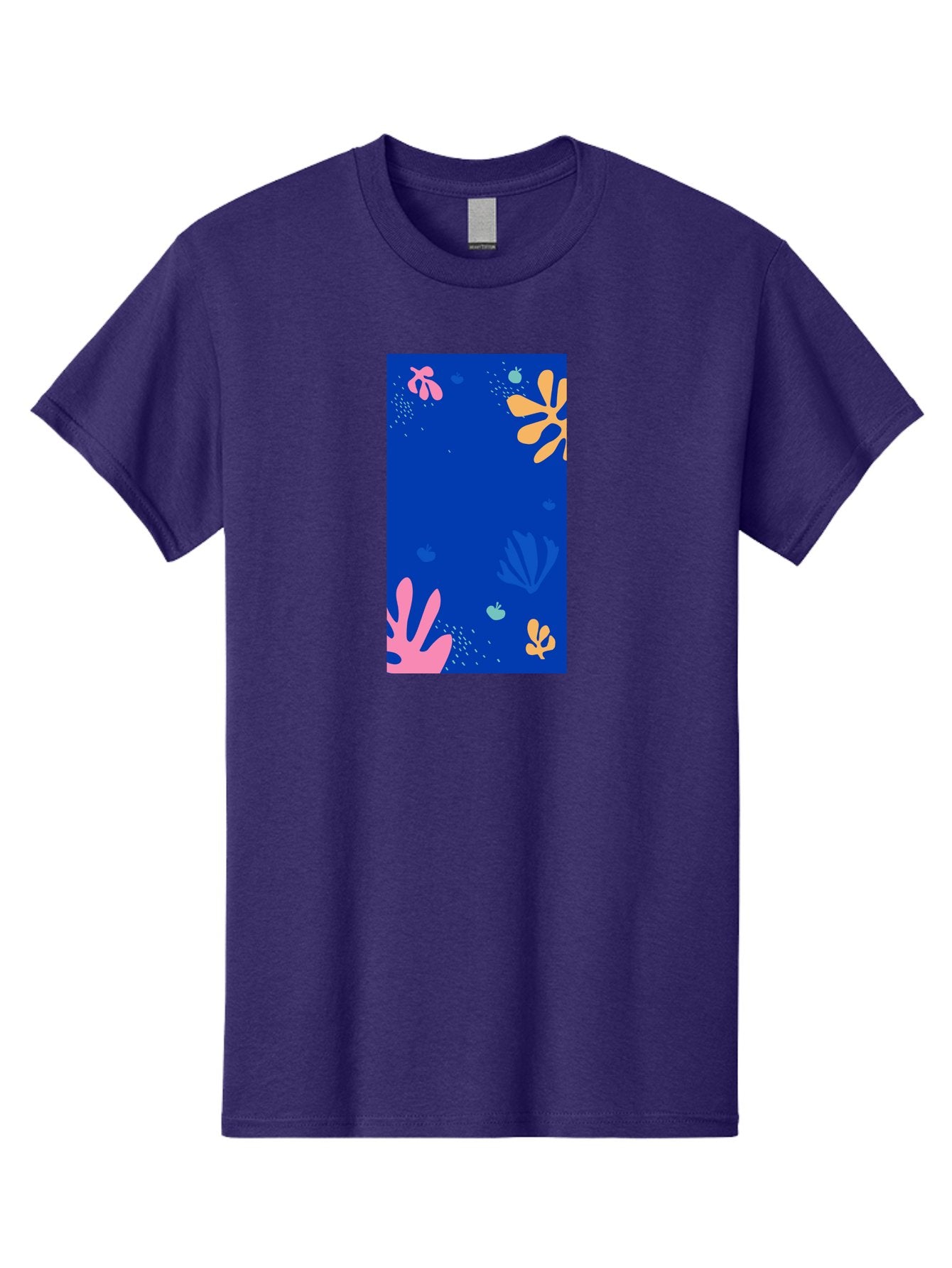 Underwater-Florals Men'S Graphic Tee, 100% Cotton, Comfortable Casual Summer Wear, Machine Washable, Underwater Scene, Colorful Flowers, Coral, Aquatic Plants, Ocean Life, Vibrant Colors, Whimsical Design, Digital Art, Floral Pattern, Aab638 9