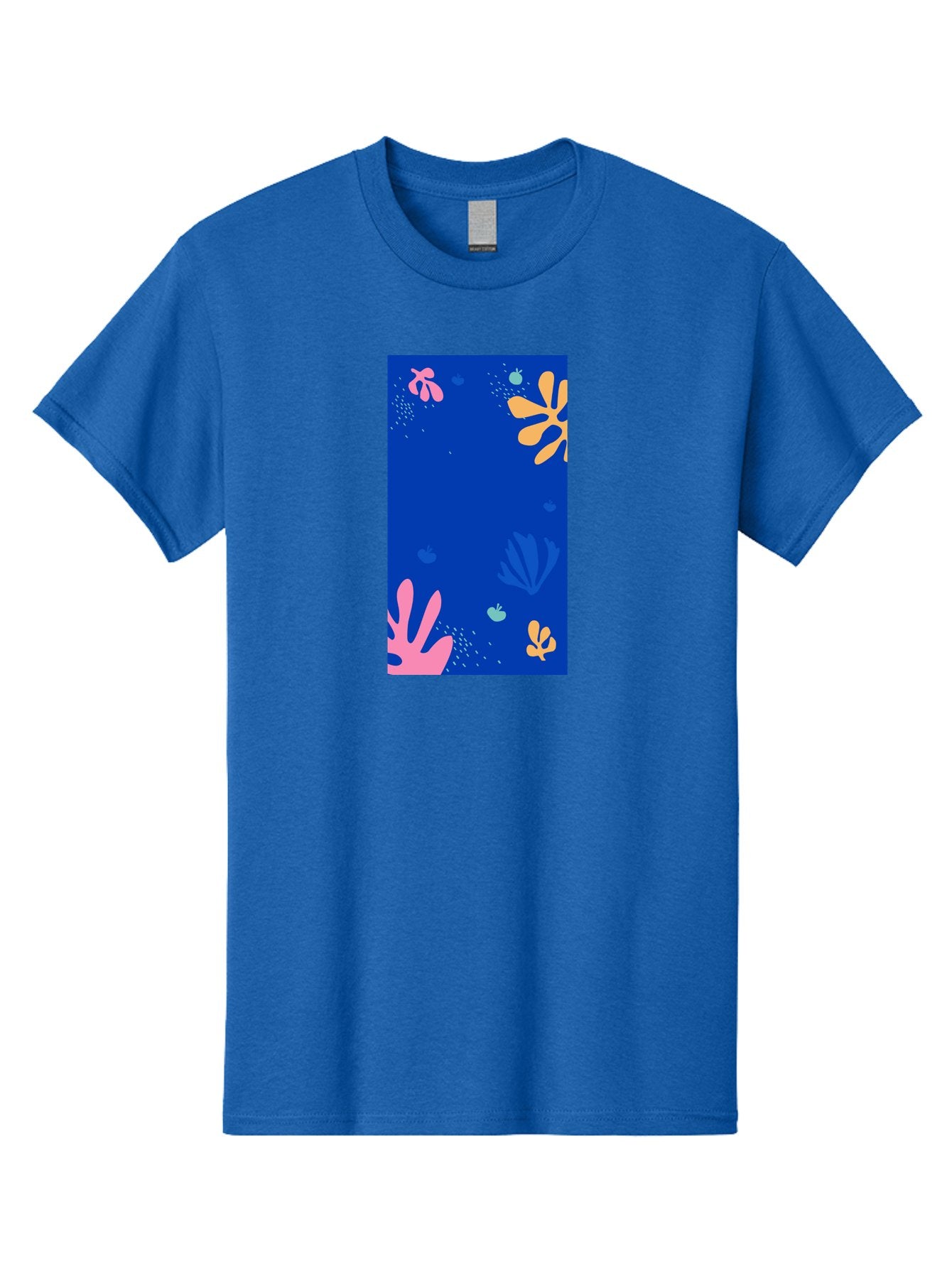 Underwater-Florals Men'S Graphic Tee, 100% Cotton, Comfortable Casual Summer Wear, Machine Washable, Underwater Scene, Colorful Flowers, Coral, Aquatic Plants, Ocean Life, Vibrant Colors, Whimsical Design, Digital Art, Floral Pattern, Aab638 5