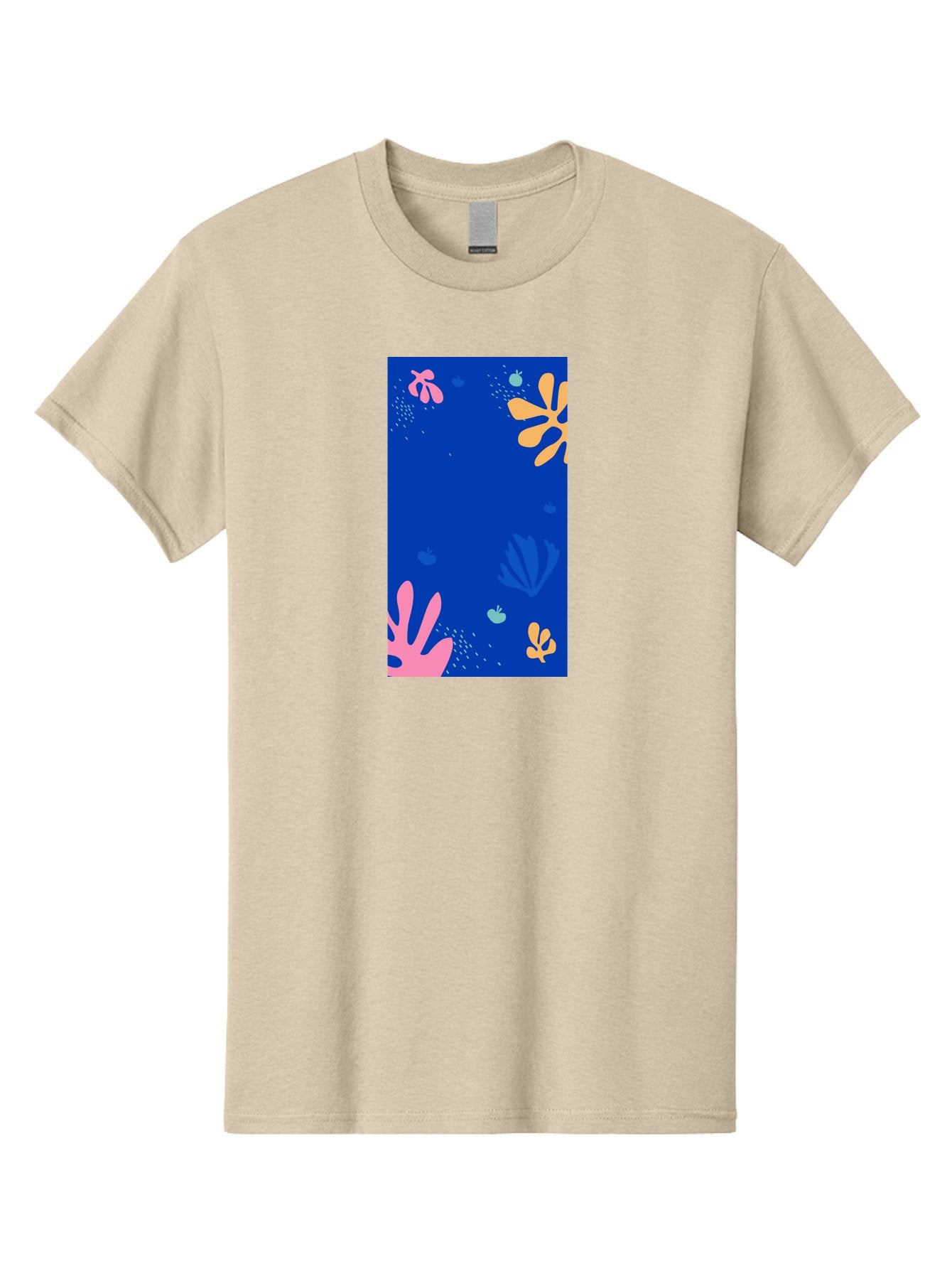 Underwater-Florals Men'S Graphic Tee, 100% Cotton, Comfortable Casual Summer Wear, Machine Washable, Underwater Scene, Colorful Flowers, Coral, Aquatic Plants, Ocean Life, Vibrant Colors, Whimsical Design, Digital Art, Floral Pattern, Aab638 14