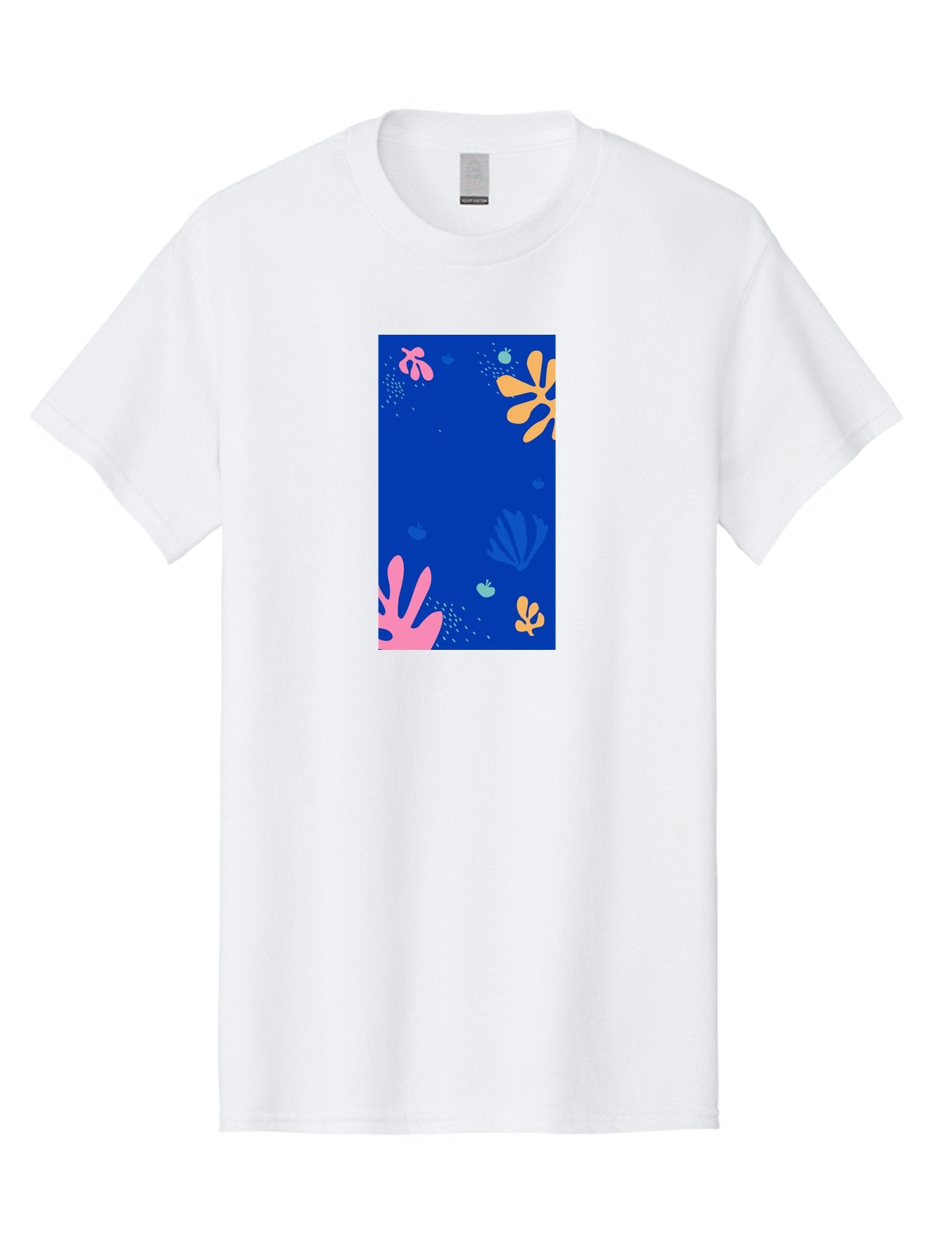 Underwater-Florals Men'S Graphic Tee, 100% Cotton, Comfortable Casual Summer Wear, Machine Washable, Underwater Scene, Colorful Flowers, Coral, Aquatic Plants, Ocean Life, Vibrant Colors, Whimsical Design, Digital Art, Floral Pattern, Aab638