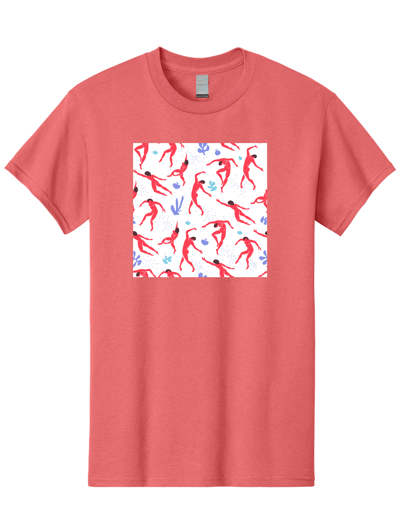 Yoga-Pattern Men'S Graphic Tee, 100% Cotton, Comfortable Casual Summer Wear, Machine Washable, Nude Figures, Red Silhouettes, Dynamic Poses, Yoga, Wellness, Floral Patterns, Abstract Shapes, Playful Designs, Modern Art, Minimalist Aesthetic Aab639 11