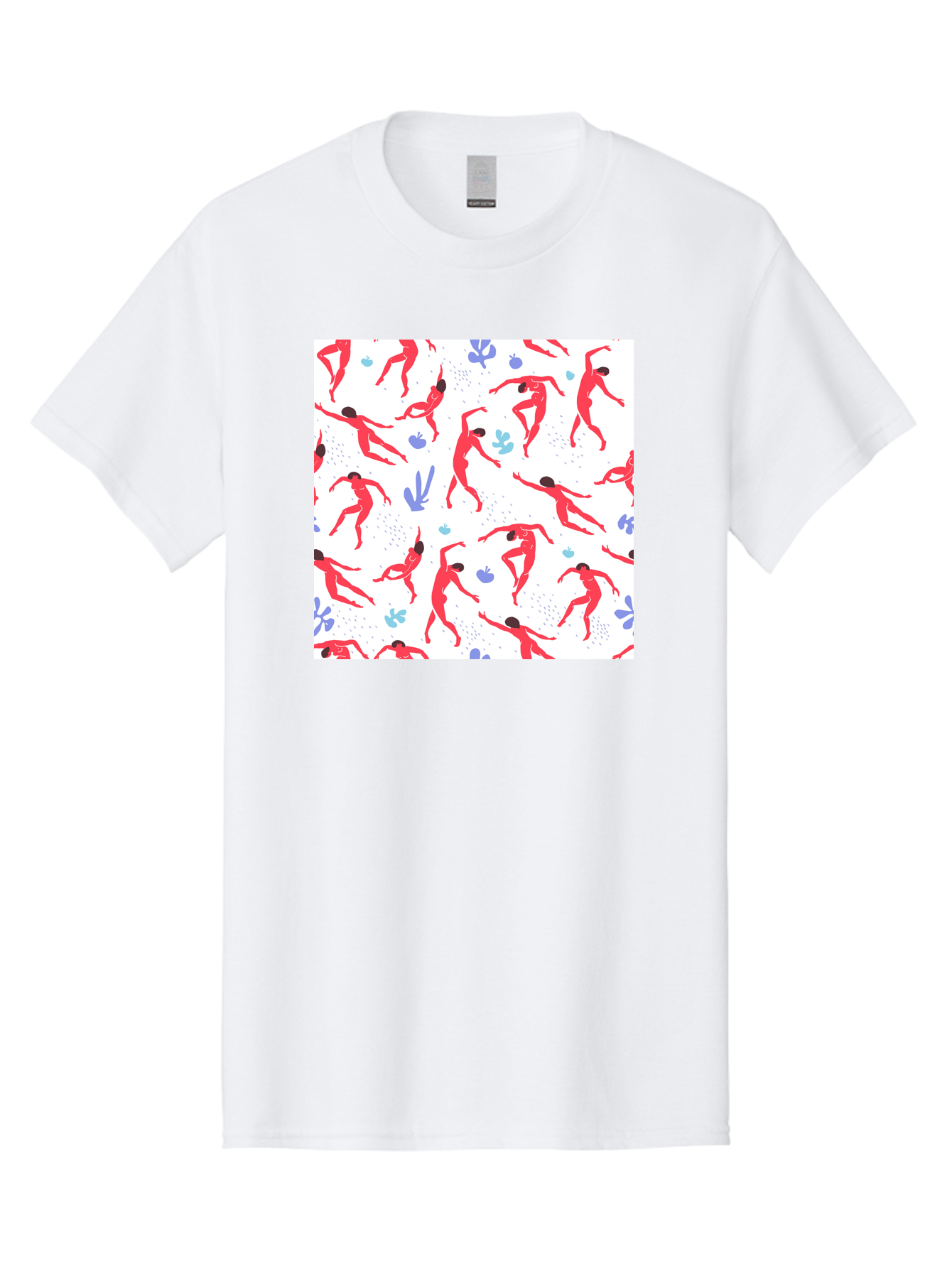 Yoga-Pattern Men'S Graphic Tee, 100% Cotton, Comfortable Casual Summer Wear, Machine Washable, Nude Figures, Red Silhouettes, Dynamic Poses, Yoga, Wellness, Floral Patterns, Abstract Shapes, Playful Designs, Modern Art, Minimalist Aesthetic Aab639 27