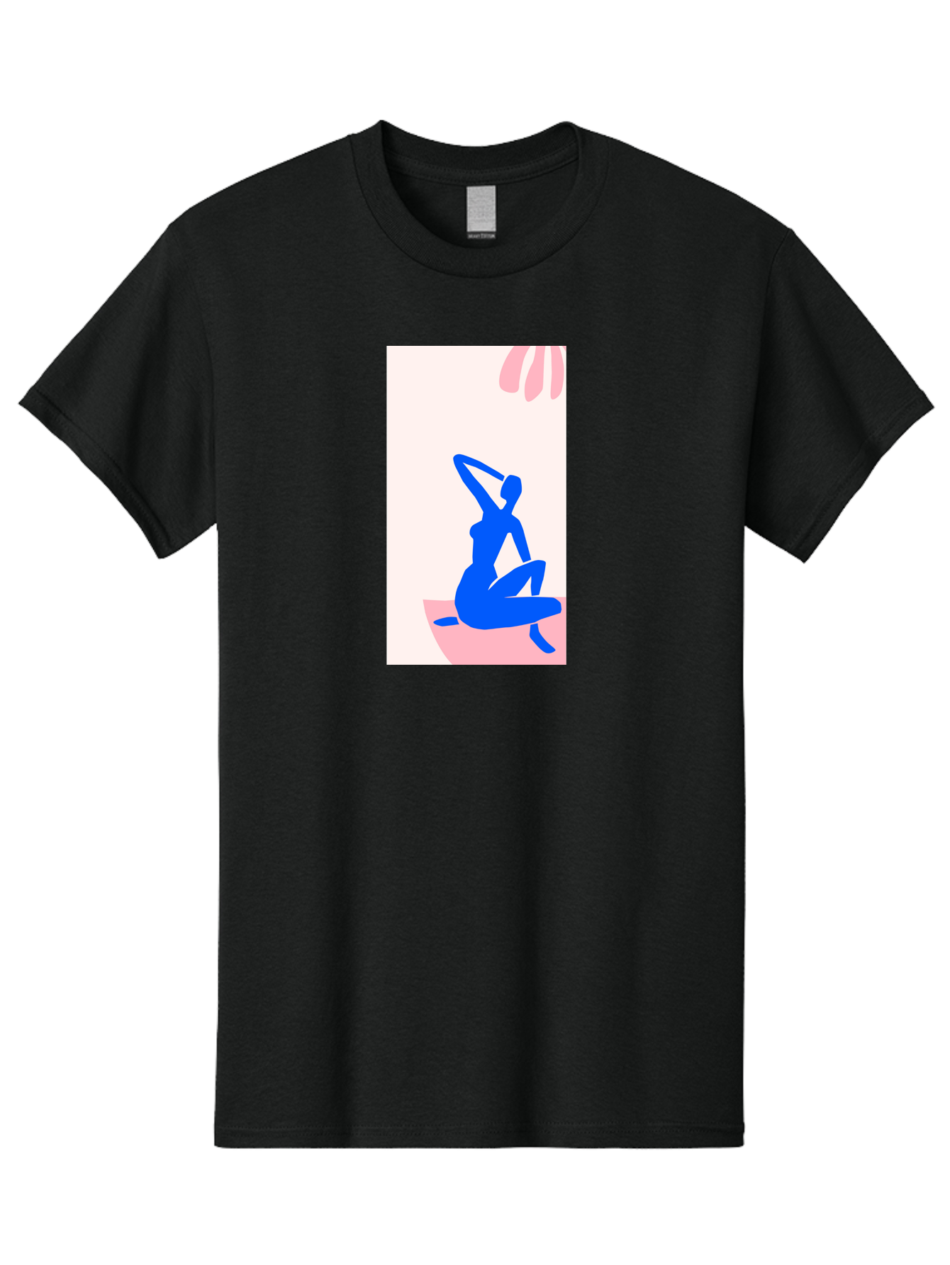 Yoga-Pose Men'S Graphic Tee, 100% Cotton, Comfortable Casual Summer Wear, Machine Washable, Yoga Silhouette, Serene Pose, Blue Figure, Wellness, Fitness, Meditation, Relaxation, Mindfulness, Calm Atmosphere Aab640 5