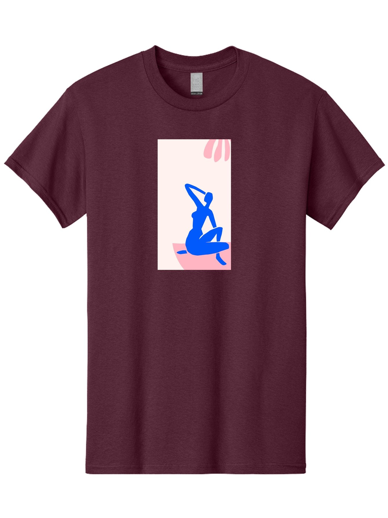 Yoga-Pose Men'S Graphic Tee, 100% Cotton, Comfortable Casual Summer Wear, Machine Washable, Yoga Silhouette, Serene Pose, Blue Figure, Wellness, Fitness, Meditation, Relaxation, Mindfulness, Calm Atmosphere Aab640 10