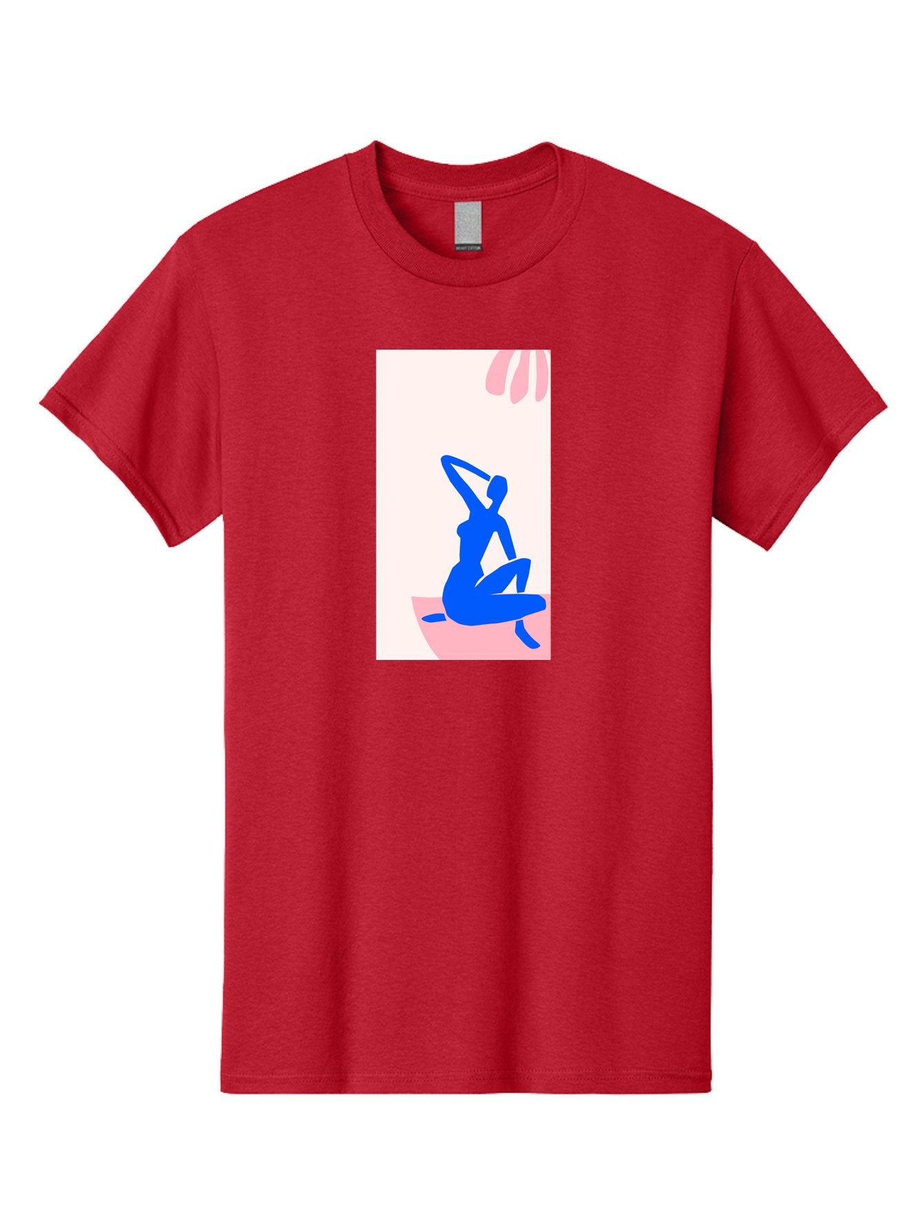 Yoga-Pose Men'S Graphic Tee, 100% Cotton, Comfortable Casual Summer Wear, Machine Washable, Yoga Silhouette, Serene Pose, Blue Figure, Wellness, Fitness, Meditation, Relaxation, Mindfulness, Calm Atmosphere Aab640 13