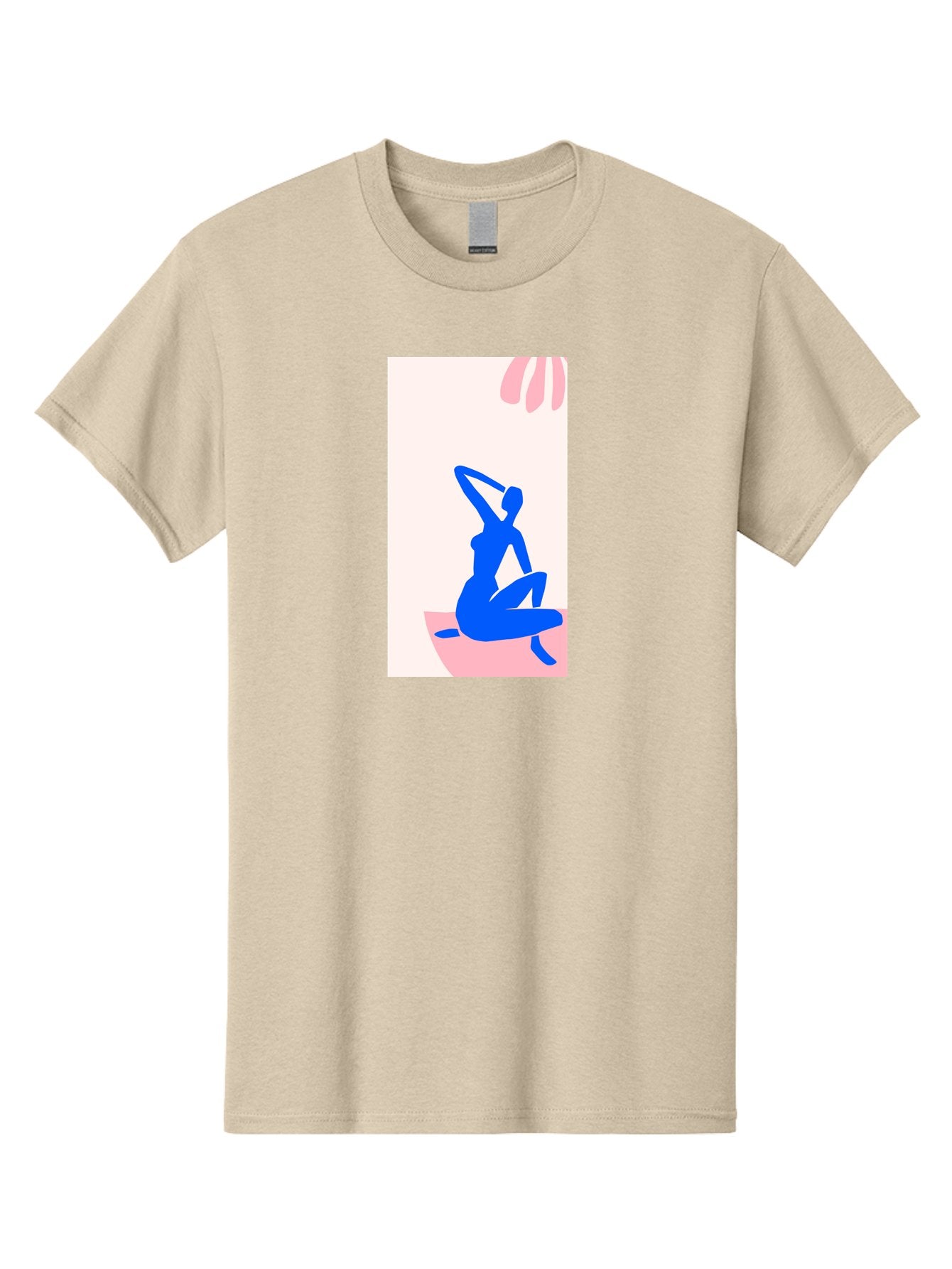 Yoga-Pose Men'S Graphic Tee, 100% Cotton, Comfortable Casual Summer Wear, Machine Washable, Yoga Silhouette, Serene Pose, Blue Figure, Wellness, Fitness, Meditation, Relaxation, Mindfulness, Calm Atmosphere Aab640 5