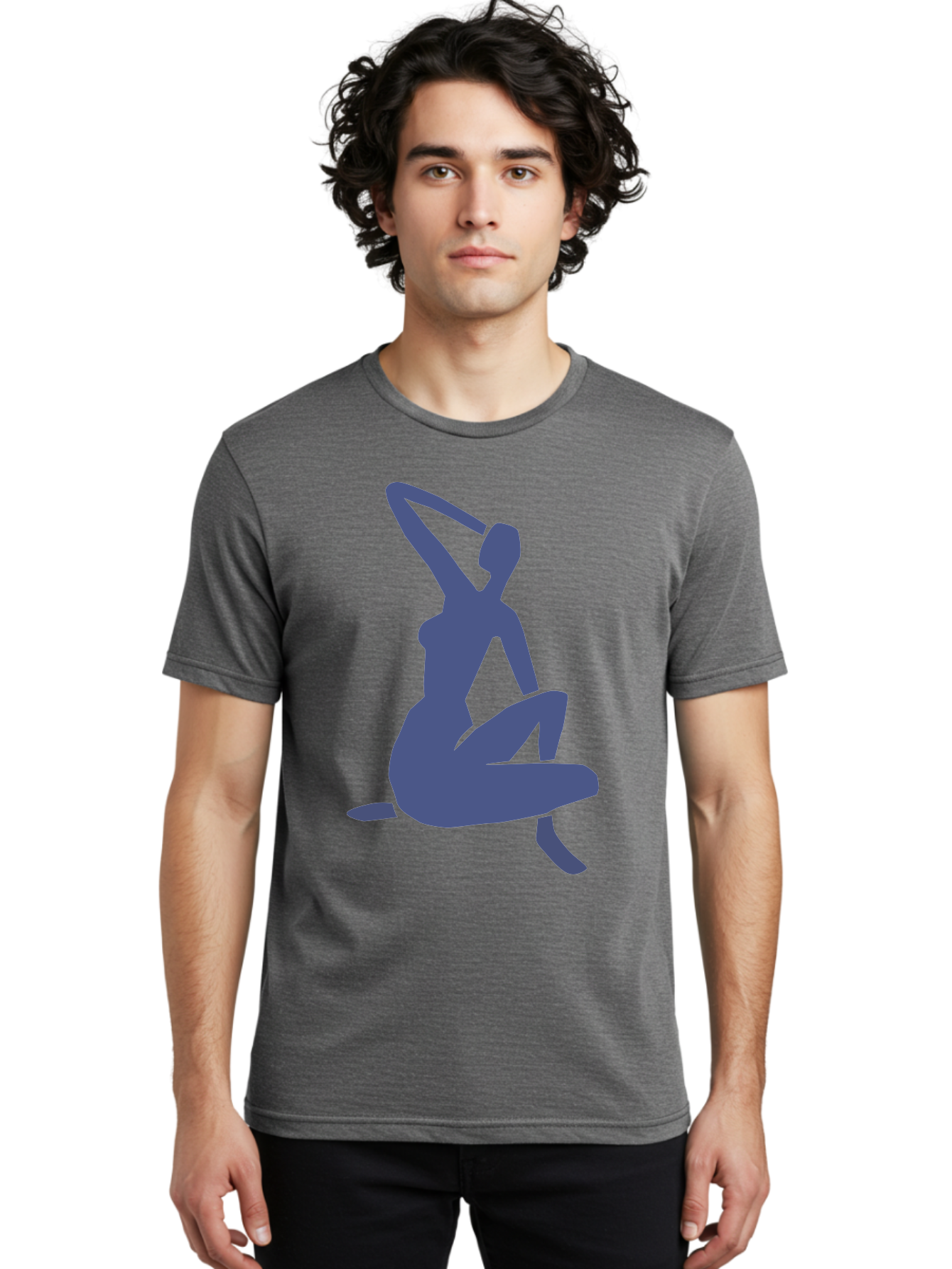 Yoga-Woman Men'S Graphic Tee, 100% Cotton, Comfortable Casual Summer Wear, Machine Washable, Yoga, Meditation, Fitness, Wellness, Flexibility, Balance, Mindfulness, Relaxation, Serene Pose, Fit Woman Aab641 8