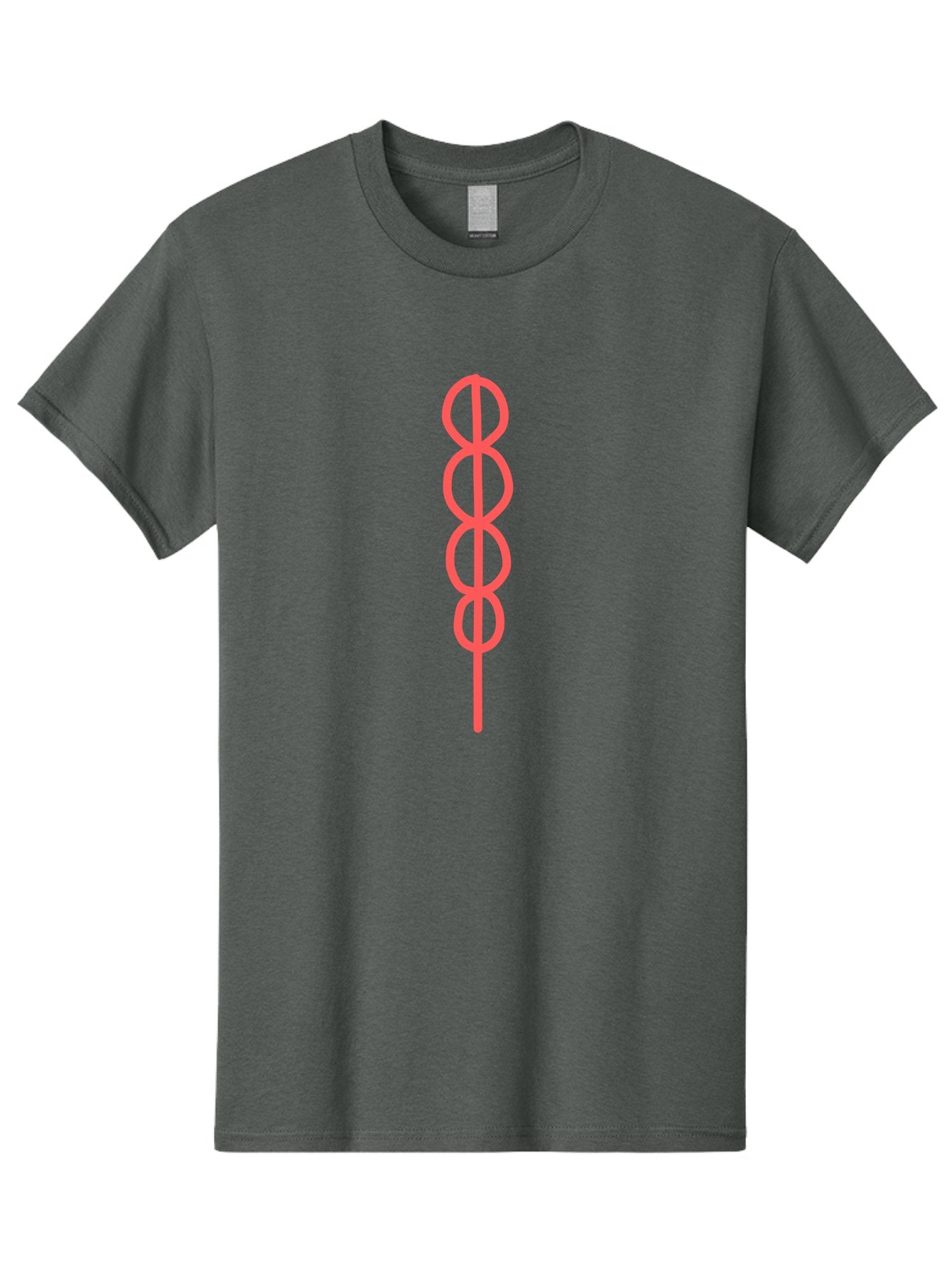 8-Symbol Men'S Graphic Tee, 100% Cotton, Comfortable Casual Summer Wear, Machine Washable, Interconnected Loops, Infinite Symbol, Abstract Art, Minimalist Design, Pink Outline, Symbolic Representation, Eternity, Endless Loop, Geometric Shape Aab647 14