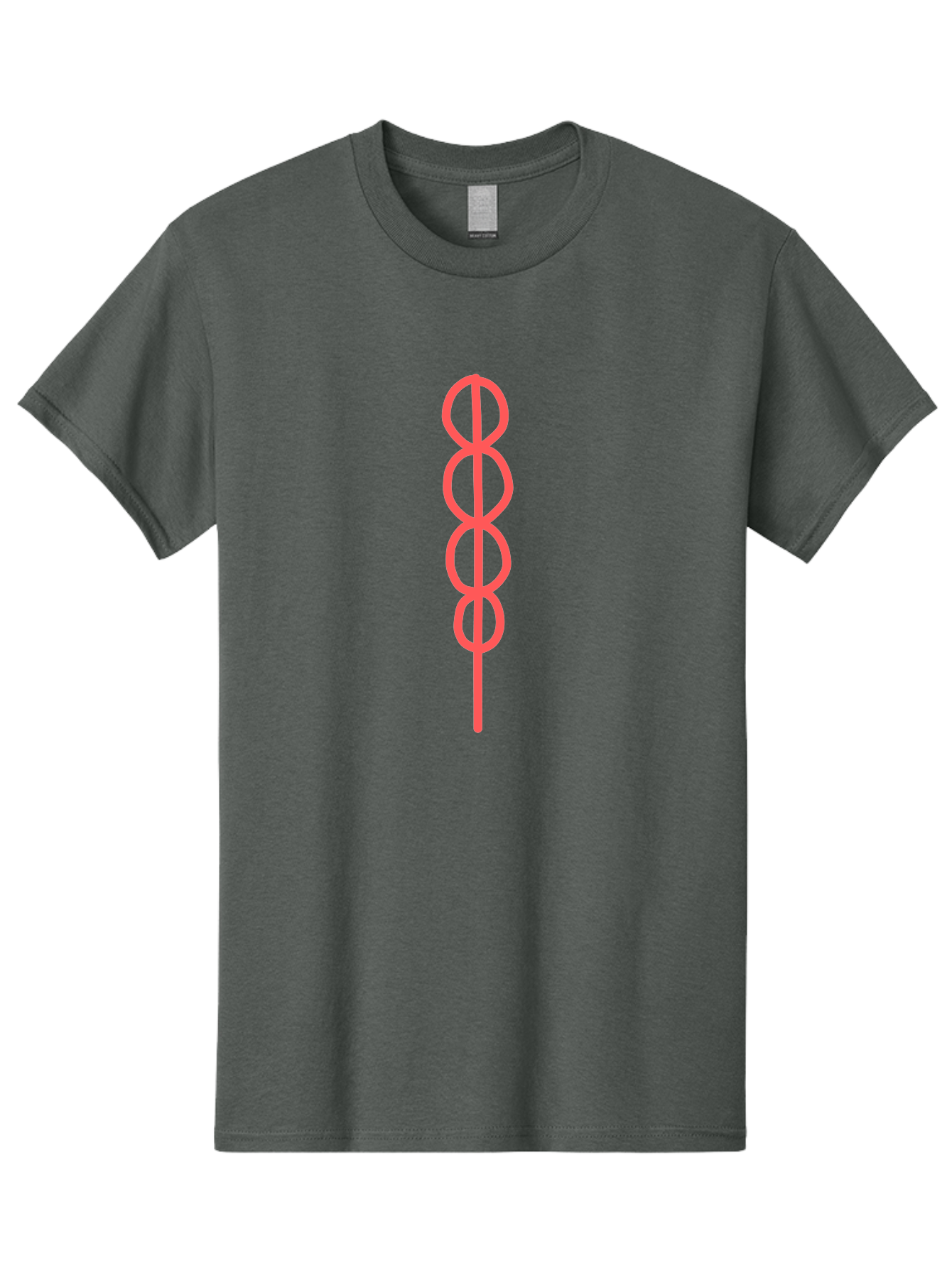 8-Symbol Men'S Graphic Tee, 100% Cotton, Comfortable Casual Summer Wear, Machine Washable, Interconnected Loops, Infinite Symbol, Abstract Art, Minimalist Design, Pink Outline, Symbolic Representation, Eternity, Endless Loop, Geometric Shape Aab647 3