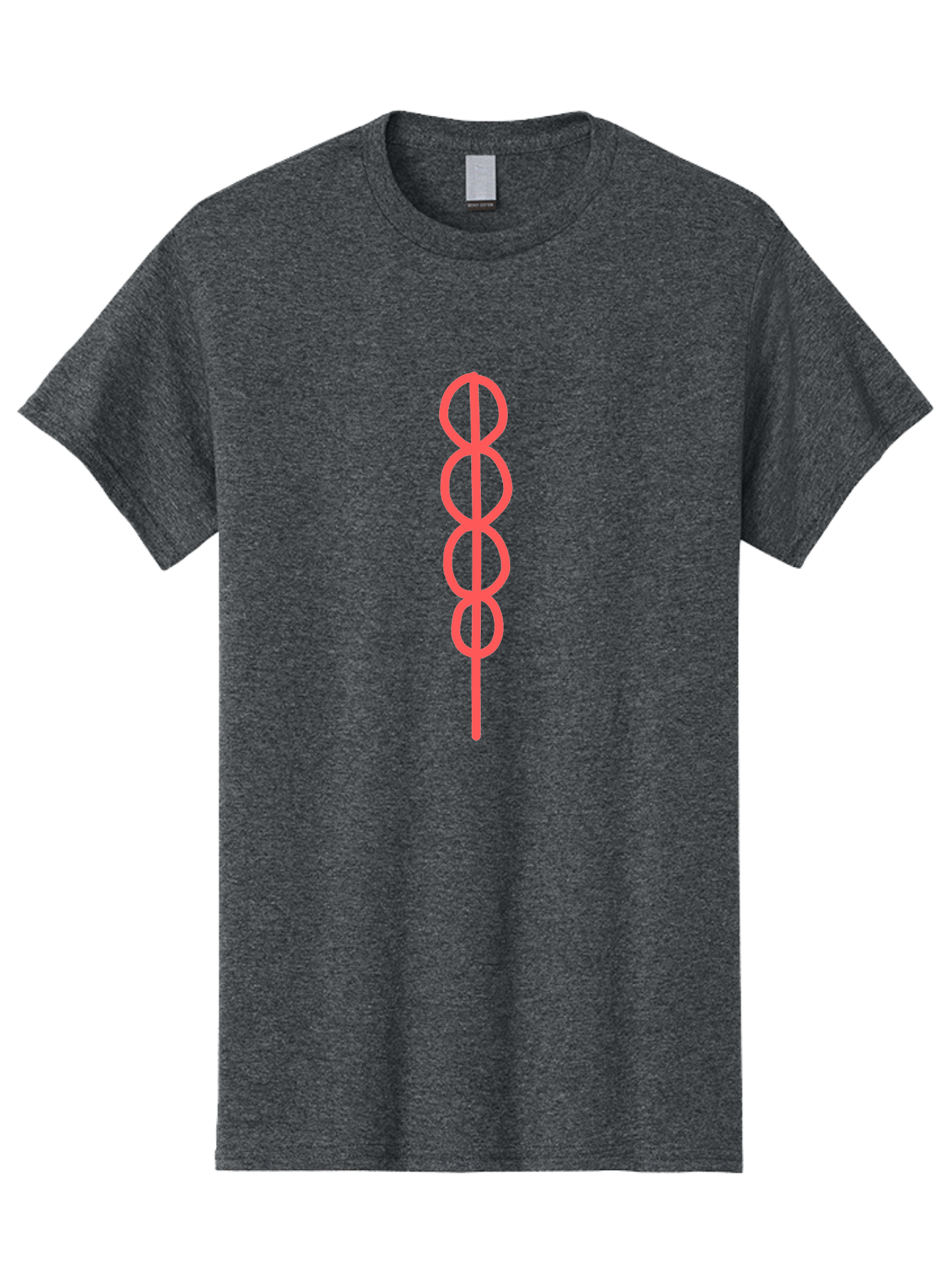 8-Symbol Men'S Graphic Tee, 100% Cotton, Comfortable Casual Summer Wear, Machine Washable, Interconnected Loops, Infinite Symbol, Abstract Art, Minimalist Design, Pink Outline, Symbolic Representation, Eternity, Endless Loop, Geometric Shape Aab647 21
