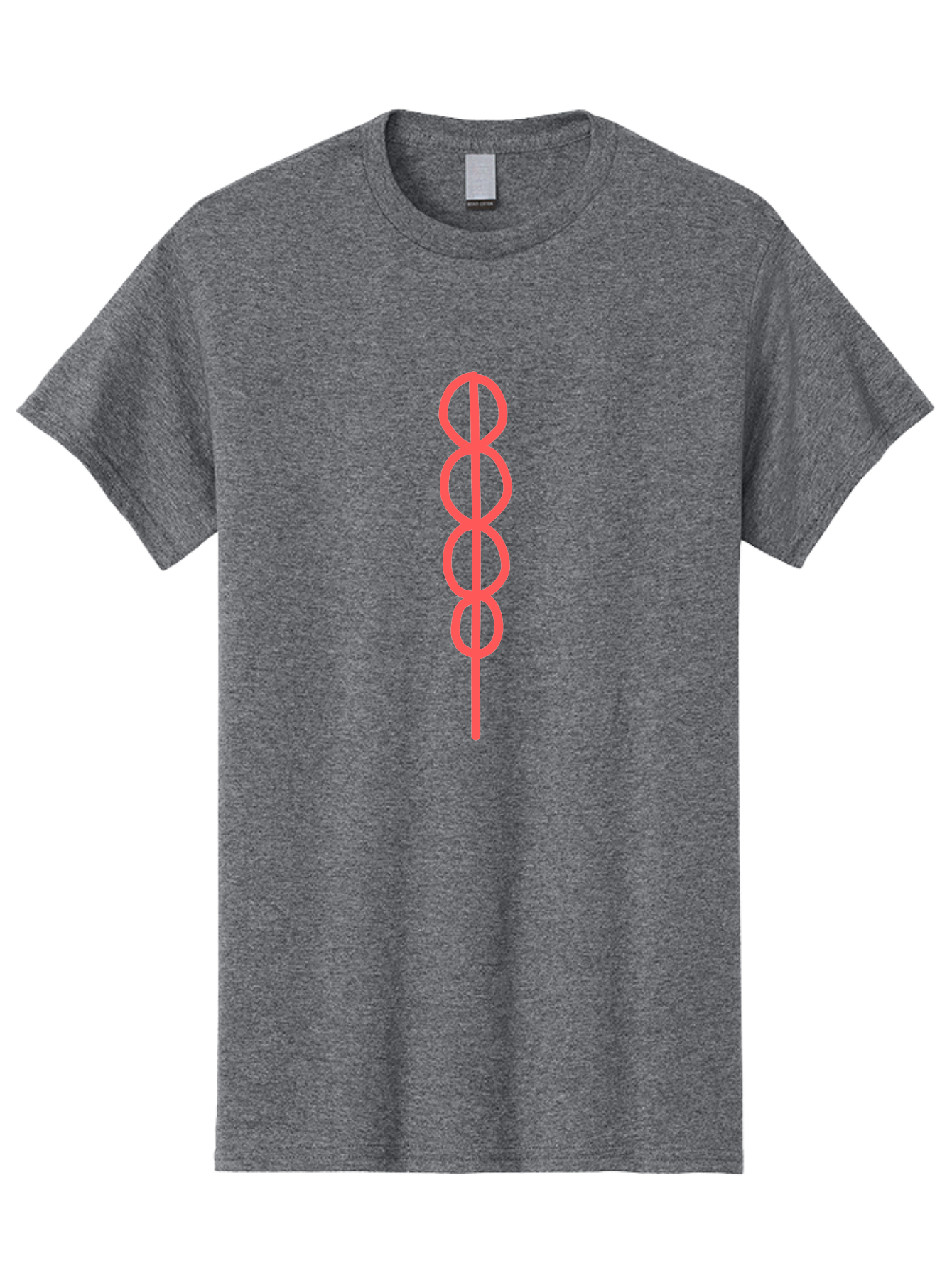 8-Symbol Men'S Graphic Tee, 100% Cotton, Comfortable Casual Summer Wear, Machine Washable, Interconnected Loops, Infinite Symbol, Abstract Art, Minimalist Design, Pink Outline, Symbolic Representation, Eternity, Endless Loop, Geometric Shape Aab647 9
