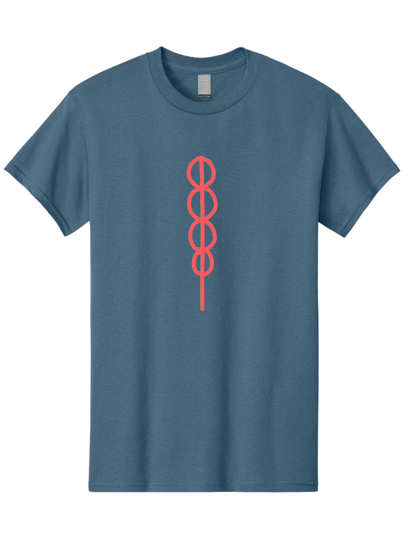 8-Symbol Men'S Graphic Tee, 100% Cotton, Comfortable Casual Summer Wear, Machine Washable, Interconnected Loops, Infinite Symbol, Abstract Art, Minimalist Design, Pink Outline, Symbolic Representation, Eternity, Endless Loop, Geometric Shape Aab647 7