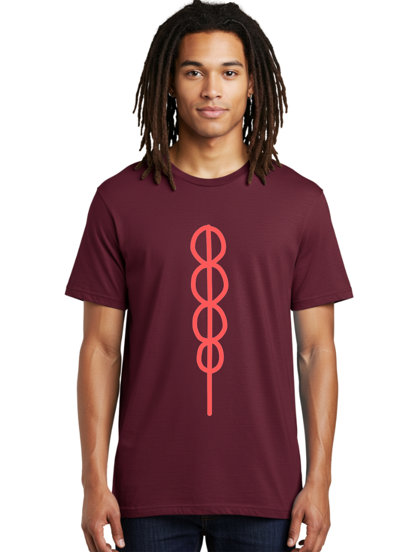 8-Symbol Men'S Graphic Tee, 100% Cotton, Comfortable Casual Summer Wear, Machine Washable, Interconnected Loops, Infinite Symbol, Abstract Art, Minimalist Design, Pink Outline, Symbolic Representation, Eternity, Endless Loop, Geometric Shape Aab647 12