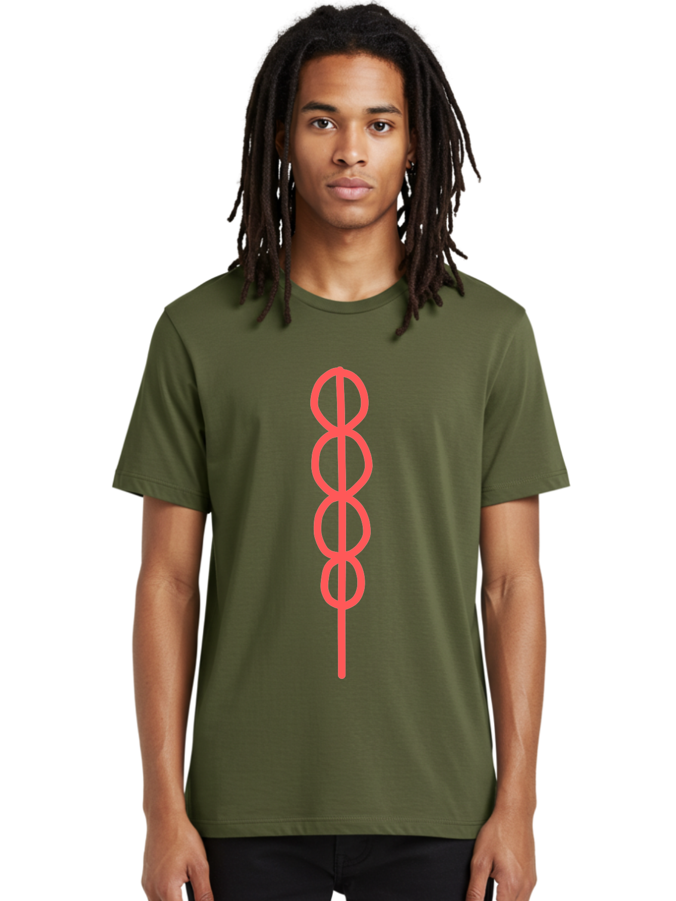 8-Symbol Men'S Graphic Tee, 100% Cotton, Comfortable Casual Summer Wear, Machine Washable, Interconnected Loops, Infinite Symbol, Abstract Art, Minimalist Design, Pink Outline, Symbolic Representation, Eternity, Endless Loop, Geometric Shape Aab647 18