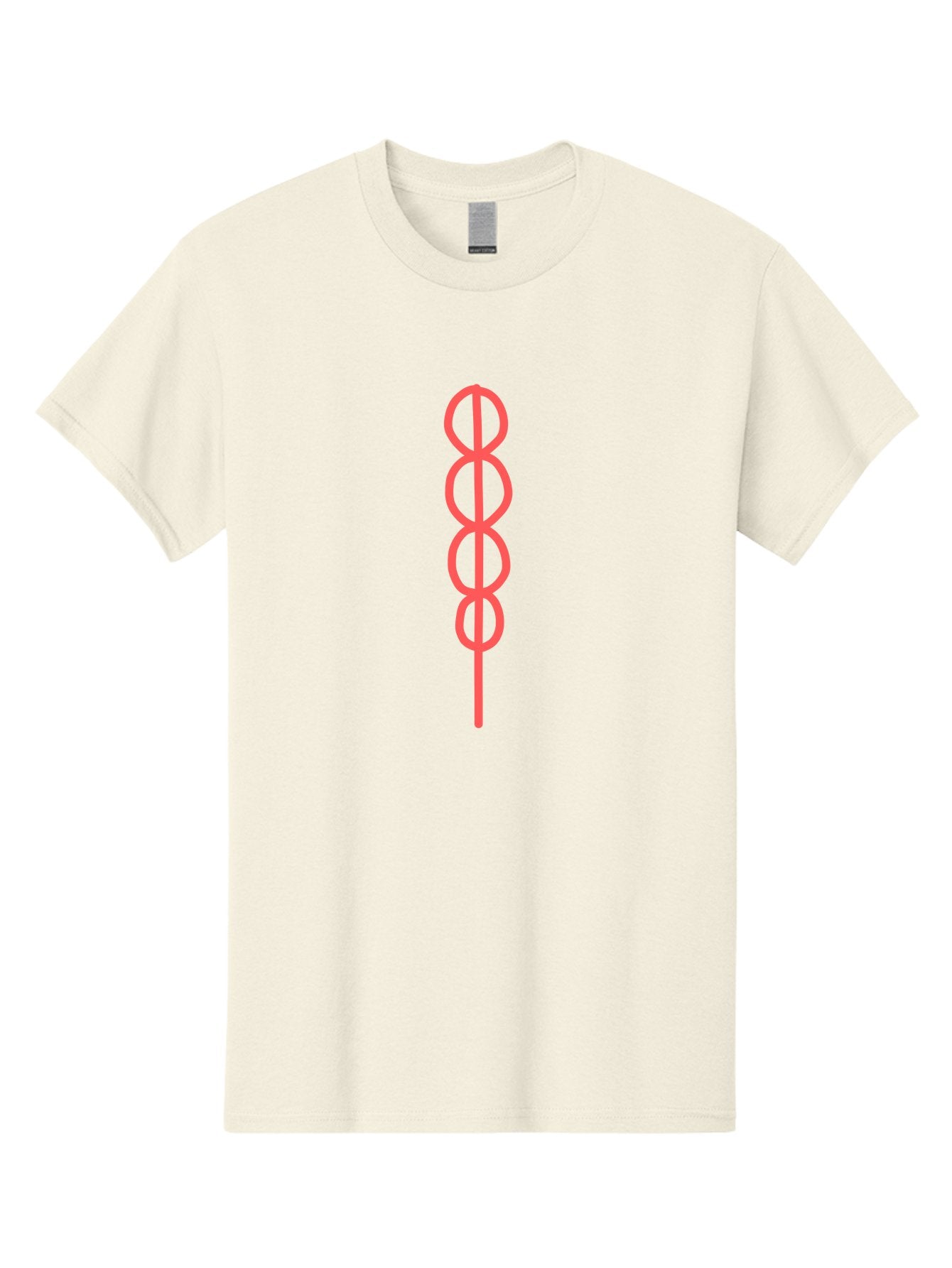 8-Symbol Men'S Graphic Tee, 100% Cotton, Comfortable Casual Summer Wear, Machine Washable, Interconnected Loops, Infinite Symbol, Abstract Art, Minimalist Design, Pink Outline, Symbolic Representation, Eternity, Endless Loop, Geometric Shape Aab647 7