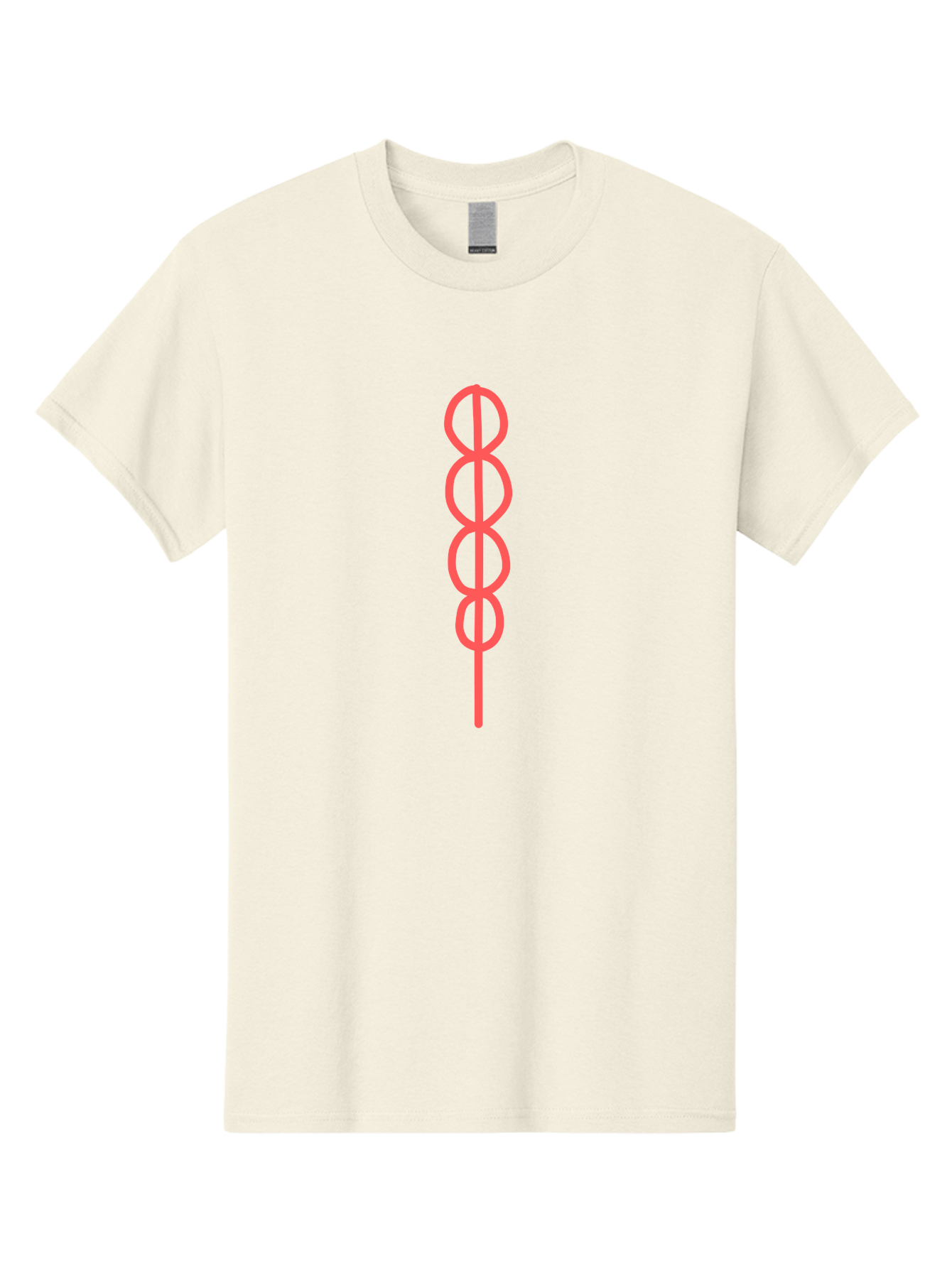 8-Symbol Men'S Graphic Tee, 100% Cotton, Comfortable Casual Summer Wear, Machine Washable, Interconnected Loops, Infinite Symbol, Abstract Art, Minimalist Design, Pink Outline, Symbolic Representation, Eternity, Endless Loop, Geometric Shape Aab647 25