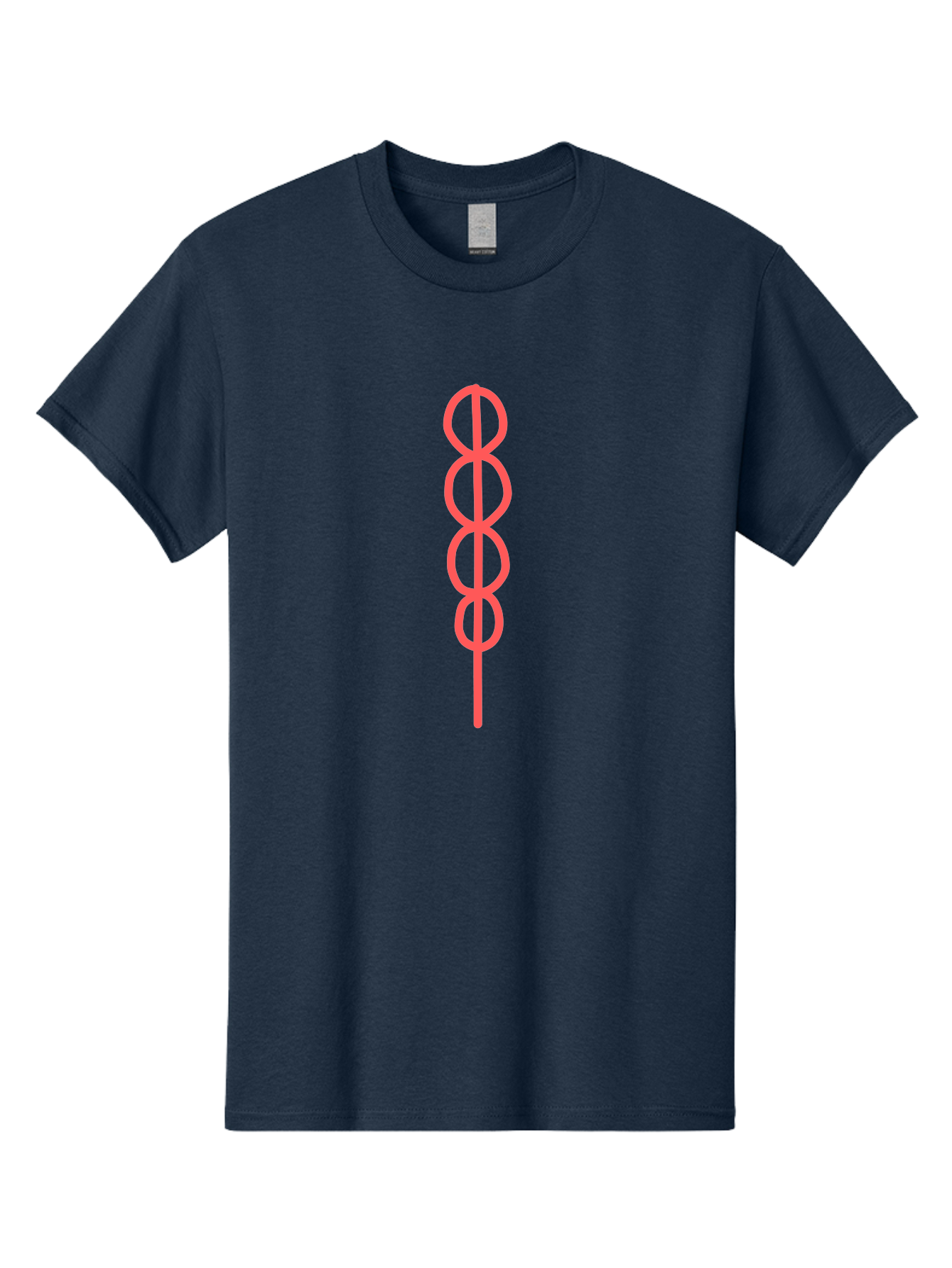 8-Symbol Men'S Graphic Tee, 100% Cotton, Comfortable Casual Summer Wear, Machine Washable, Interconnected Loops, Infinite Symbol, Abstract Art, Minimalist Design, Pink Outline, Symbolic Representation, Eternity, Endless Loop, Geometric Shape Aab647 19