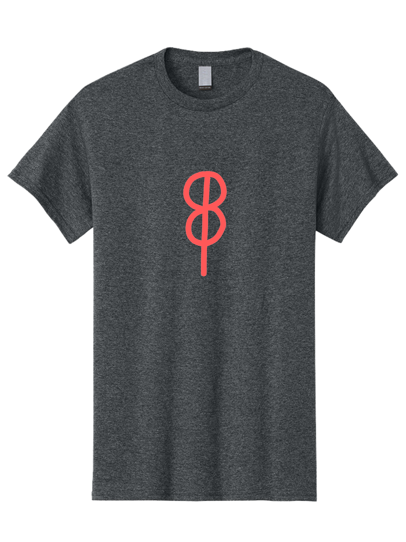 8 Men'S Graphic Tee, 100% Cotton, Comfortable Casual Summer Wear, Machine Washable, Peace Sign, Symbol Of Peace, Protest Symbol, Iconic Symbol, Red Color, Minimalist Design, Simple Graphic, Activism, Social Movement Aab648 5