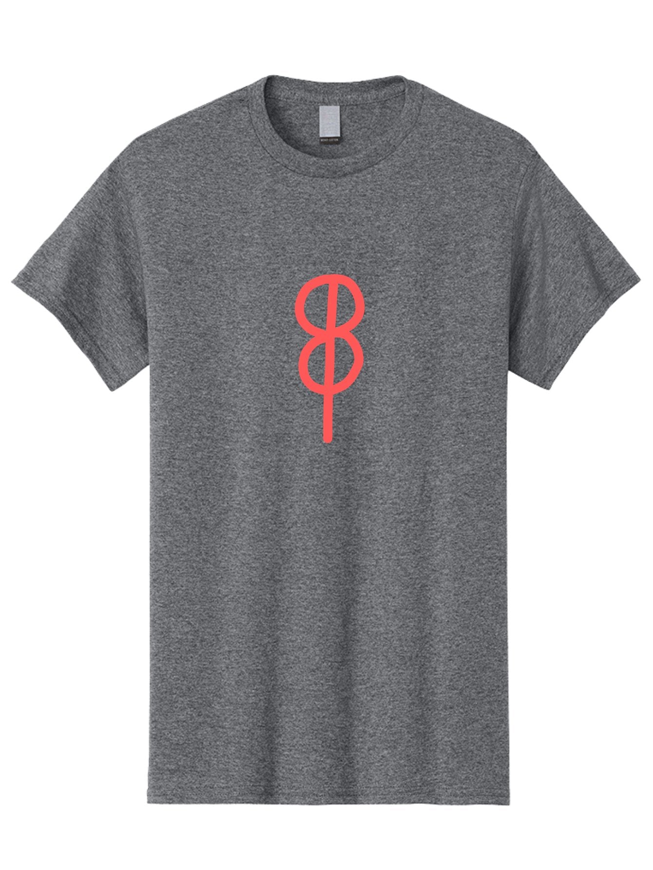 8 Men'S Graphic Tee, 100% Cotton, Comfortable Casual Summer Wear, Machine Washable, Peace Sign, Symbol Of Peace, Protest Symbol, Iconic Symbol, Red Color, Minimalist Design, Simple Graphic, Activism, Social Movement Aab648 3